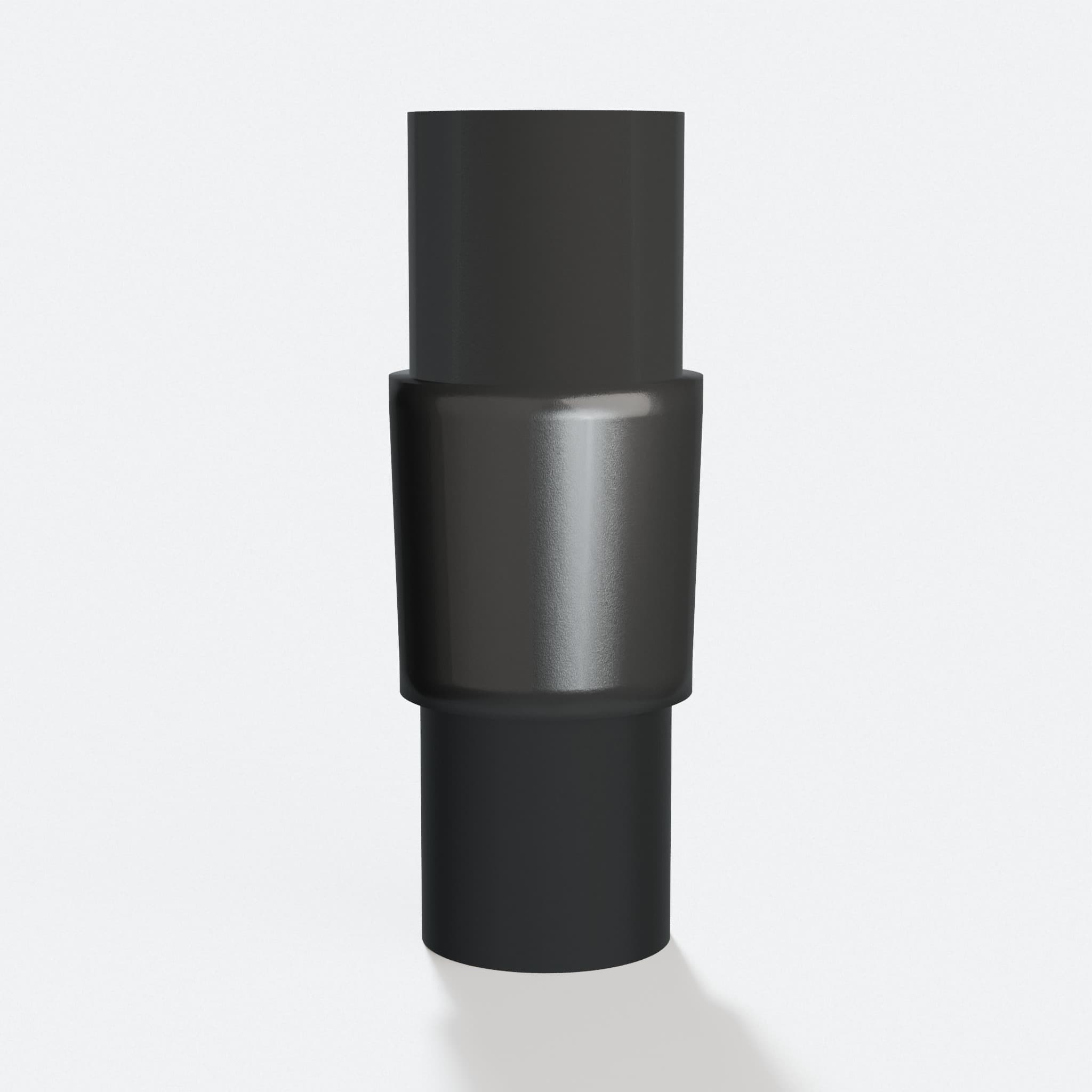 PETG adapter from 27 mm Festool port to 1" Duct 25.4 mm, three quarter view