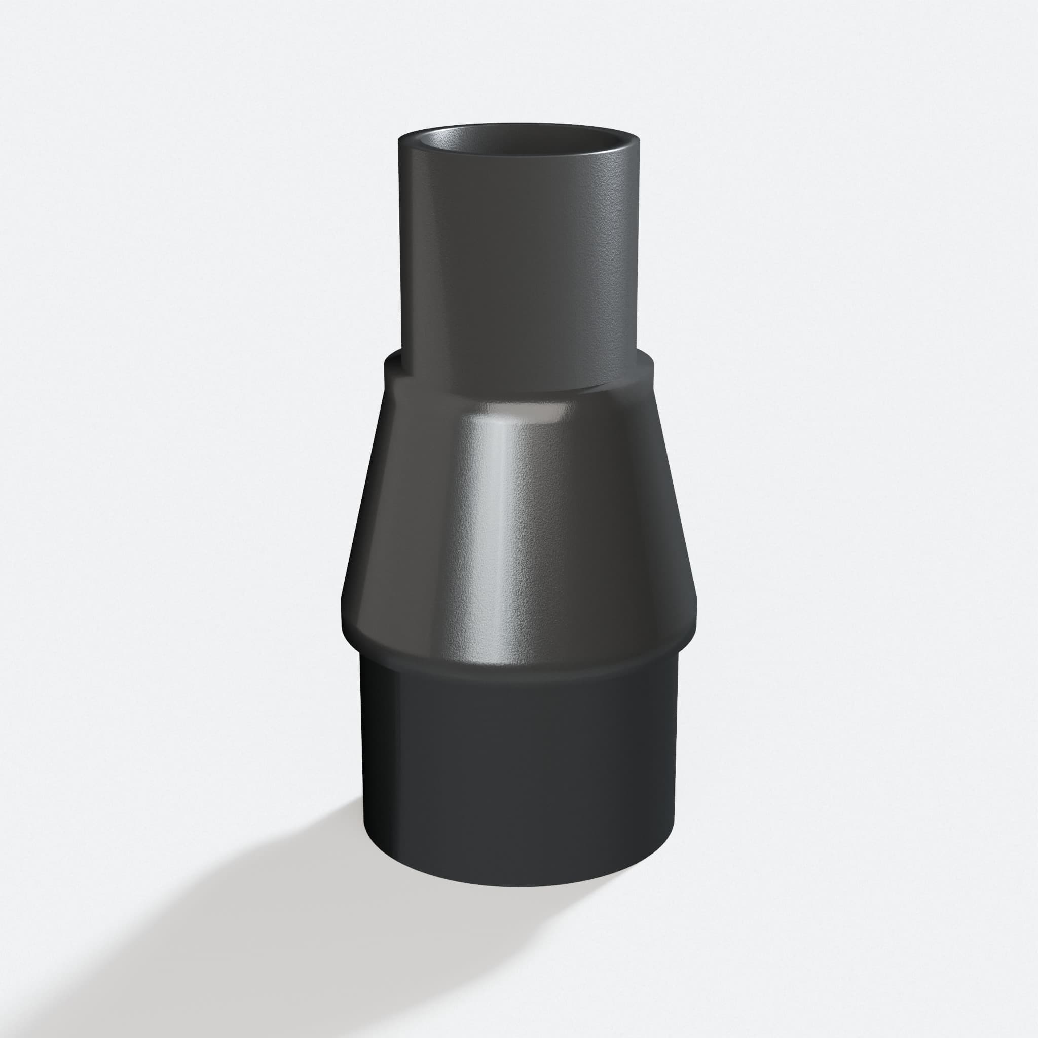 Adapter sized 27 mm to 38.1 mm for KS120, rotated angle showing both stubs