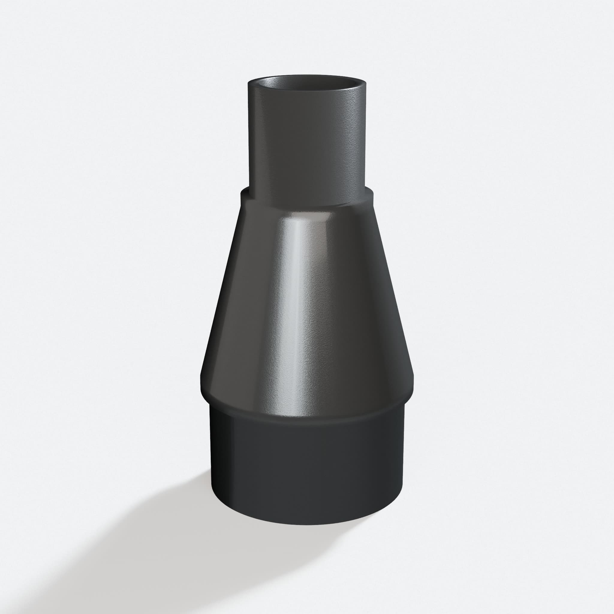 Adapter sized 27 mm to 47.6 mm for KS120, rotated angle showing both stubs
