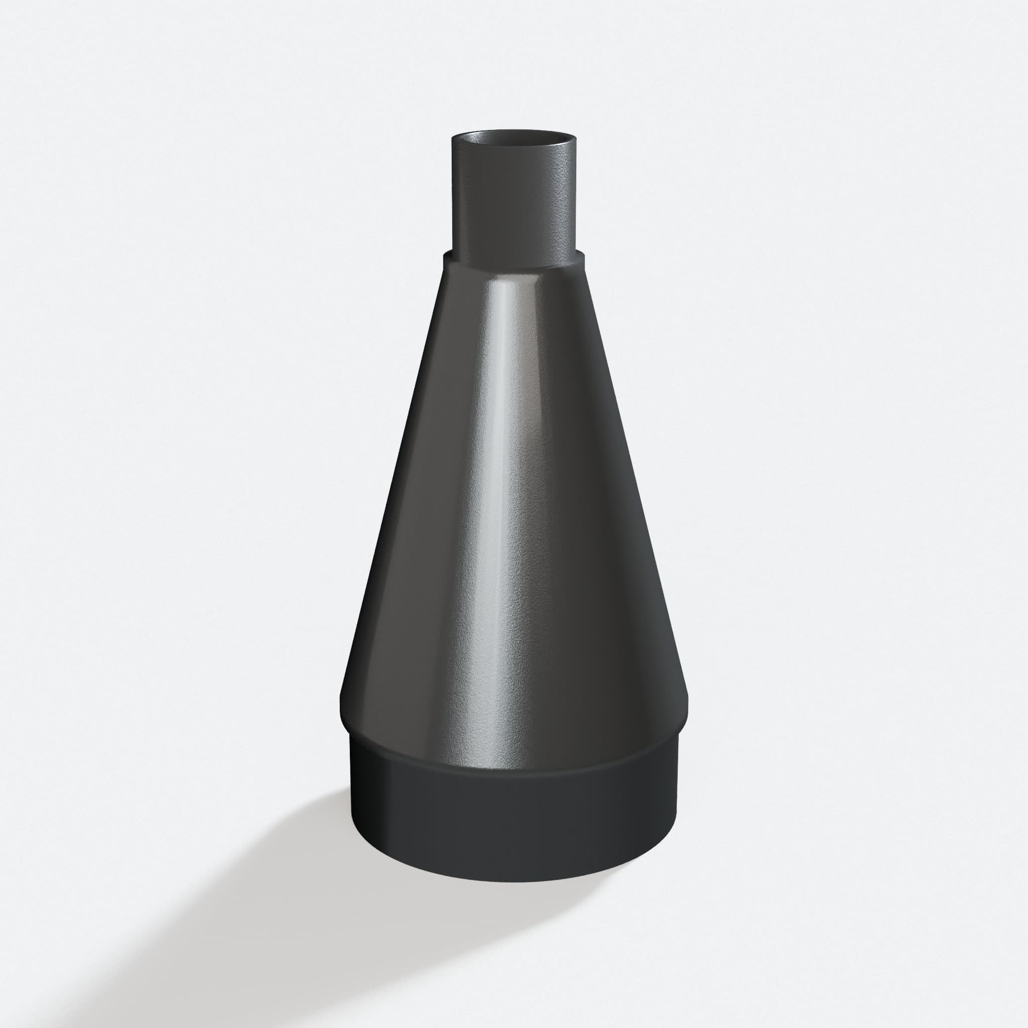 Adapter sized 27 mm to 76.2 mm for KS120, rotated angle showing both stubs