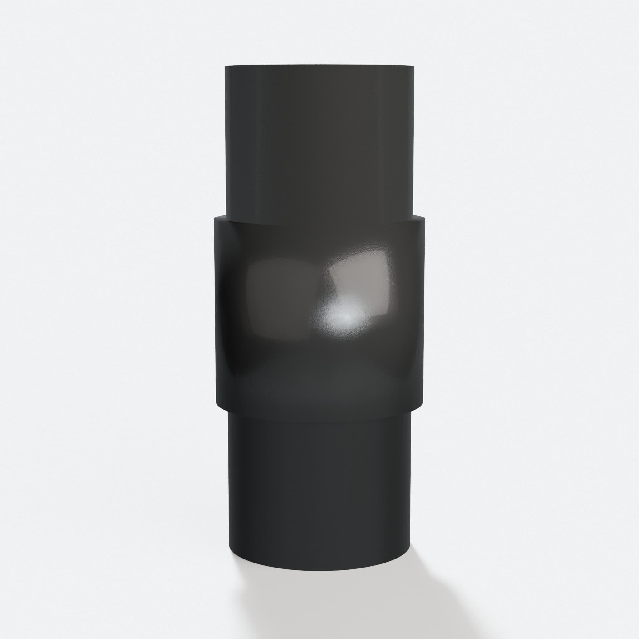 PETG adapter from 31.75 mm Kreg port to DeWalt DCWV201B 31.75 mm, three quarter view