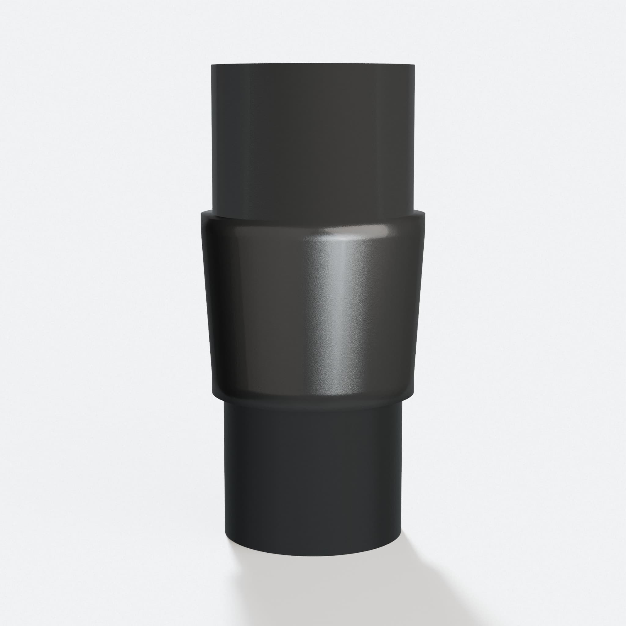 PETG adapter from 35 mm Milwaukee port to Armor All AA355 3.5G 31.75 mm, three quarter view