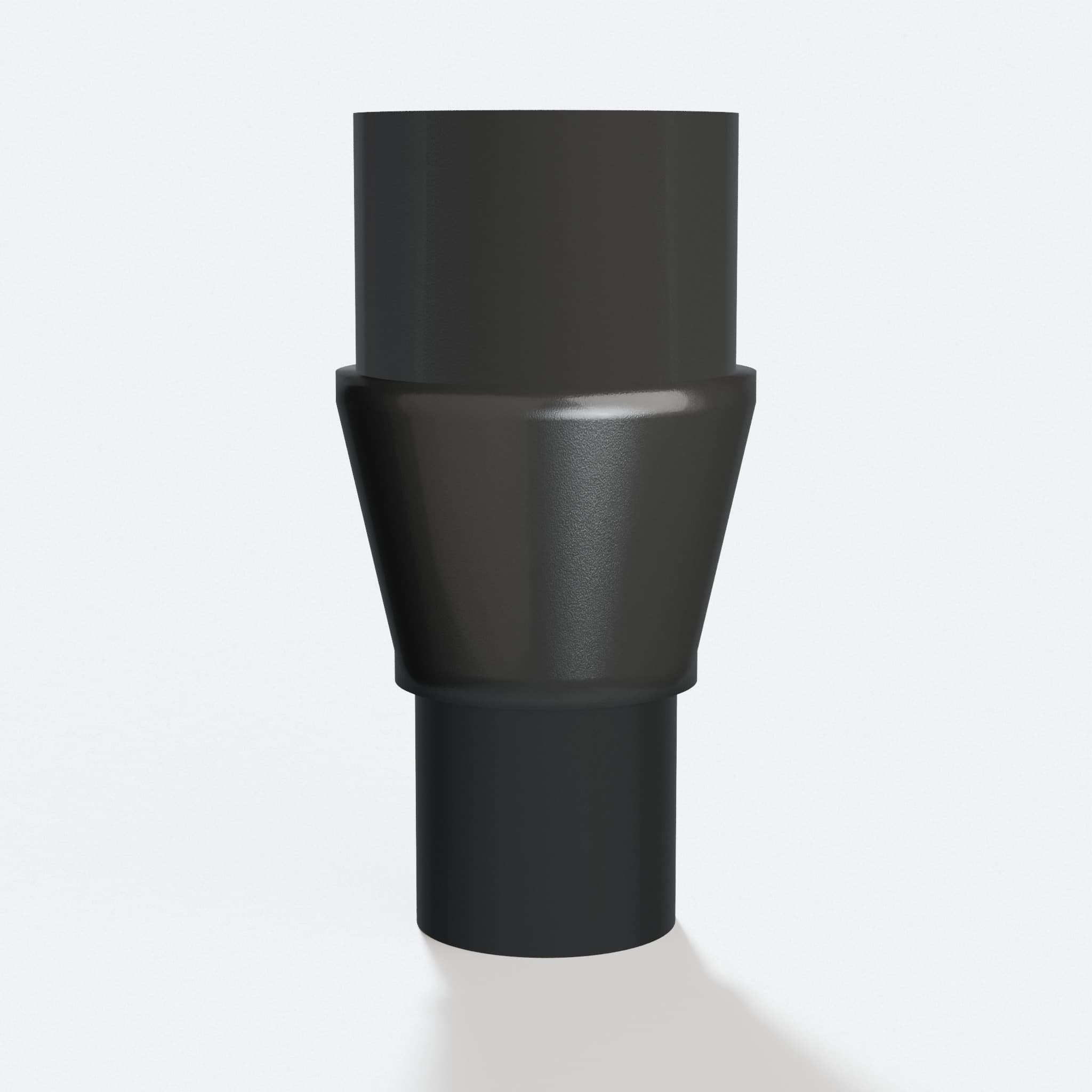 PETG adapter from 38.1 mm Craftsman port to Festool CT MINI 27 mm, three quarter view