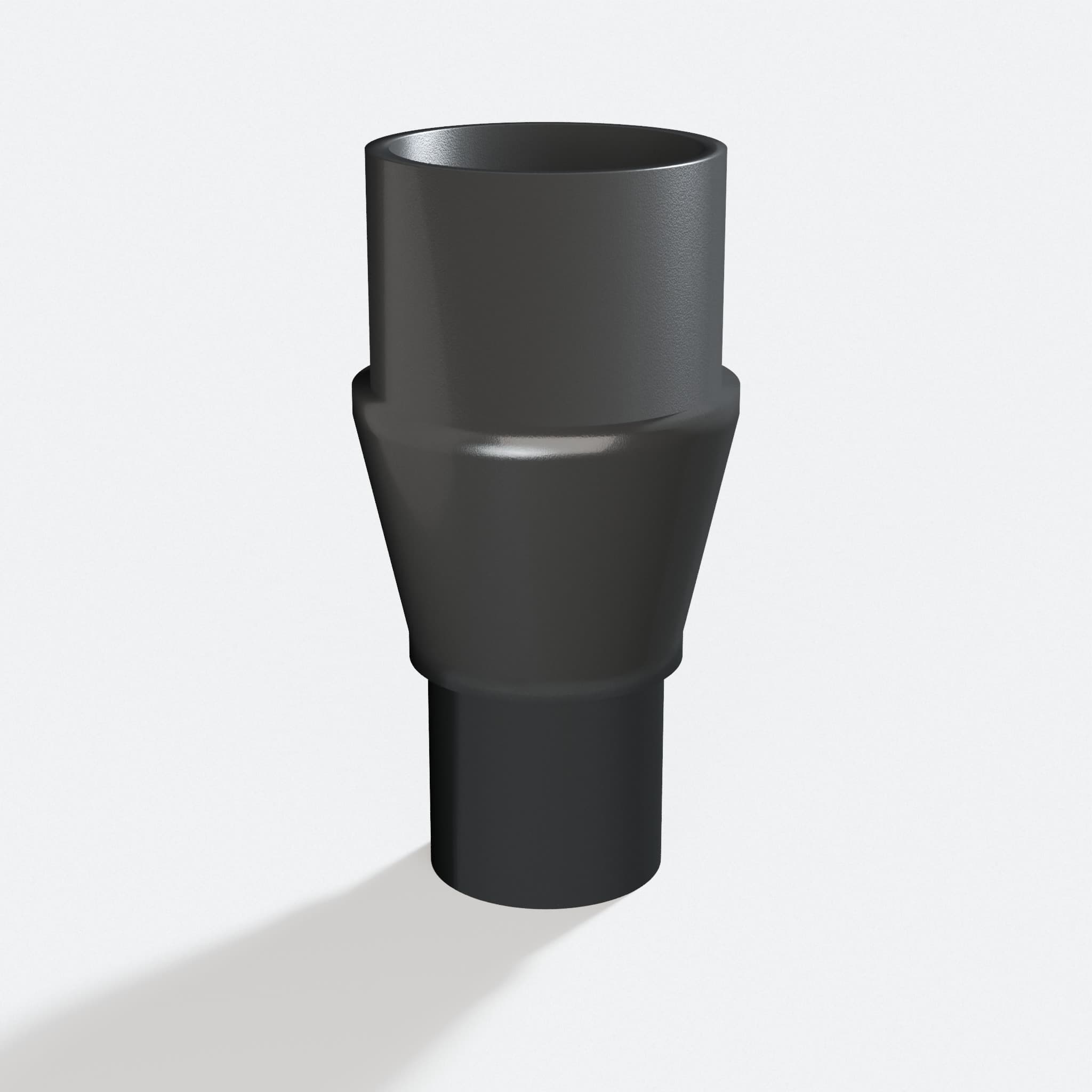 Adapter sized 38.1 mm to 27 mm for CMXEMAX69434501, rotated angle showing both stubs
