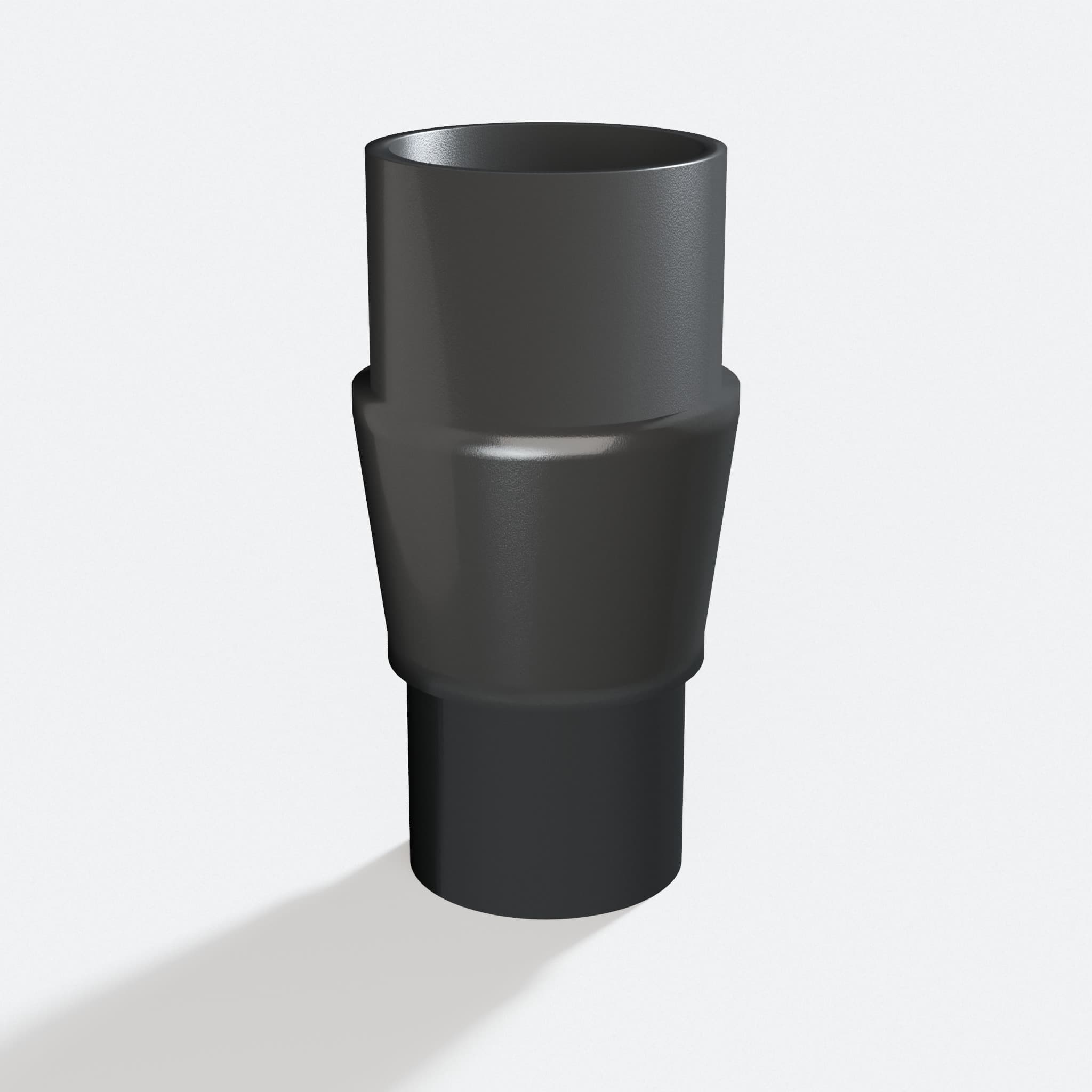 Adapter sized 38.1 mm to 31.75 mm for CMXEMAX69434501, rotated angle showing both stubs