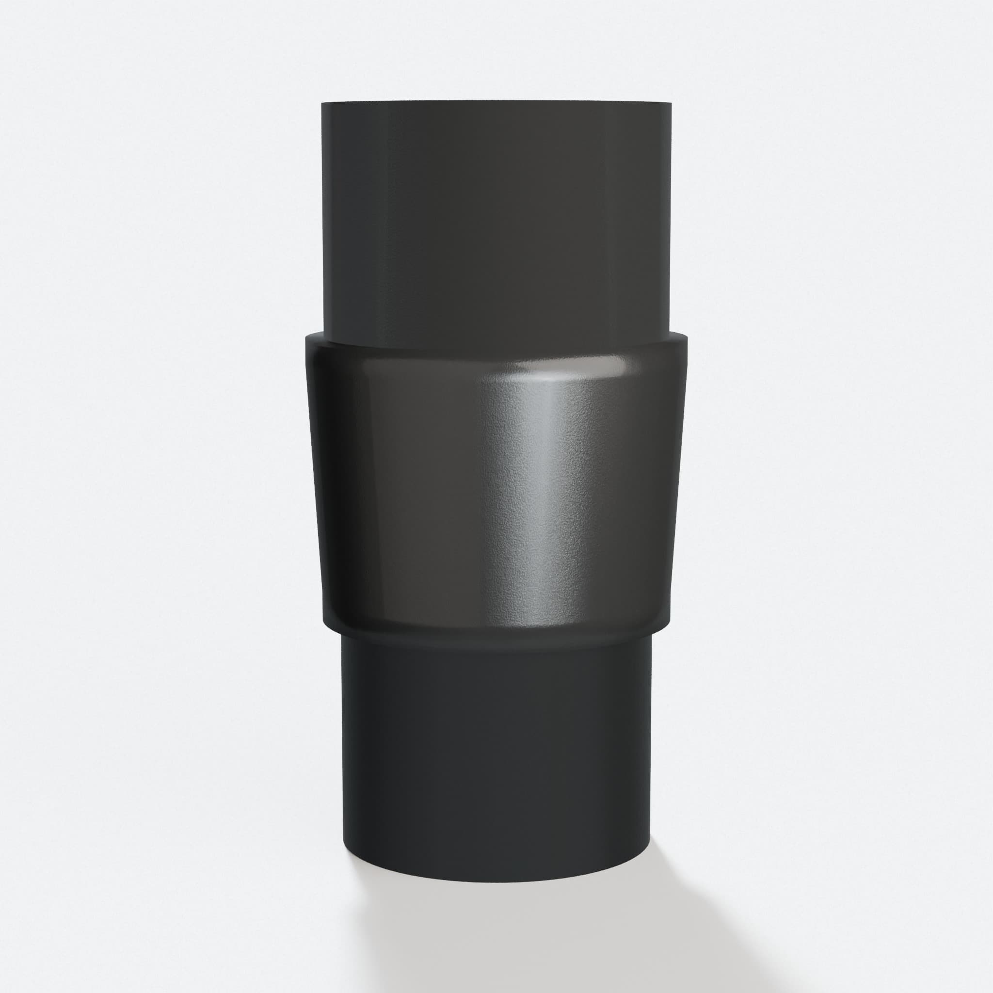 PETG adapter from 38.1 mm Craftsman port to DeWalt DWV010 35 mm, three quarter view