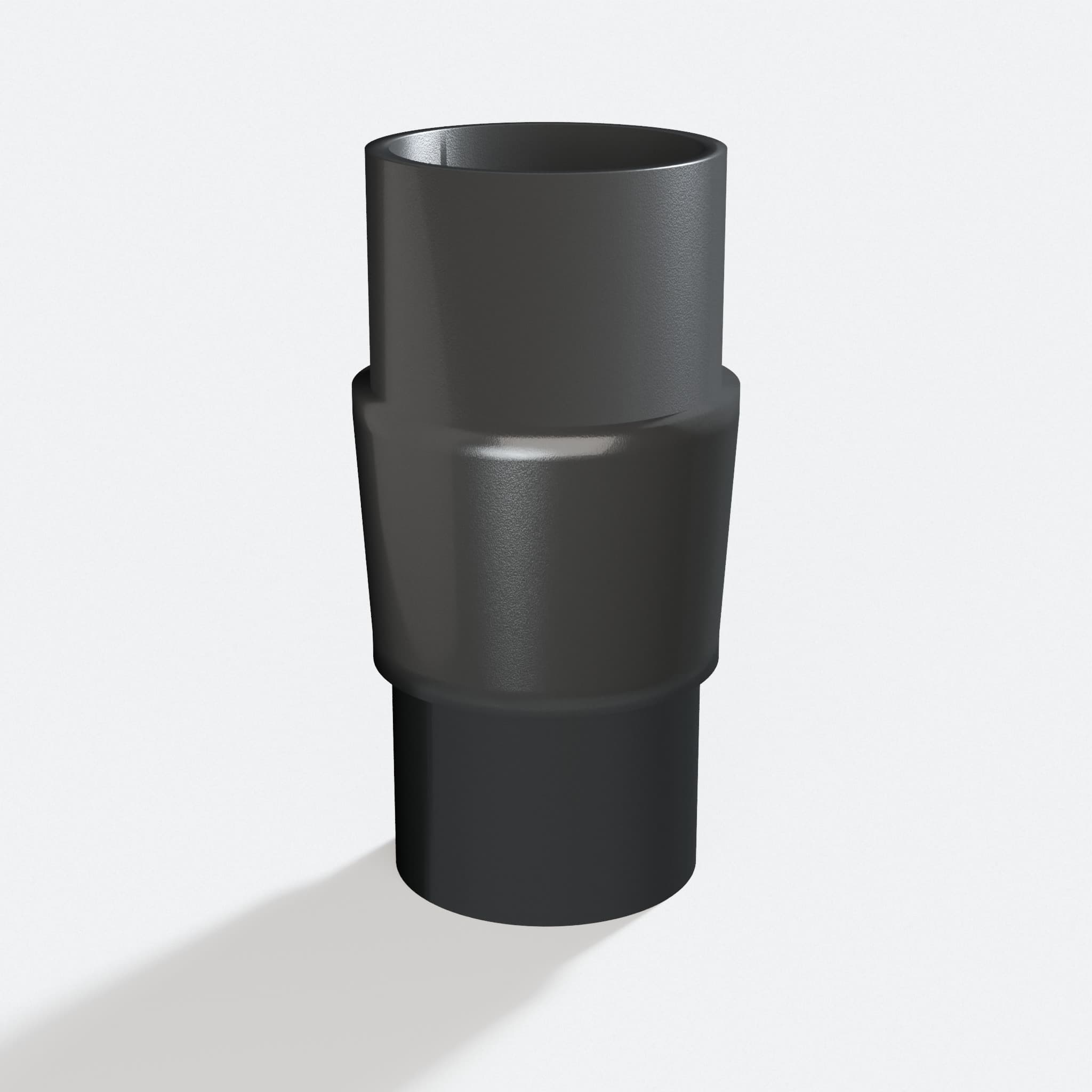 Adapter sized 38.1 mm to 35 mm for CMXEMAX69434501, rotated angle showing both stubs