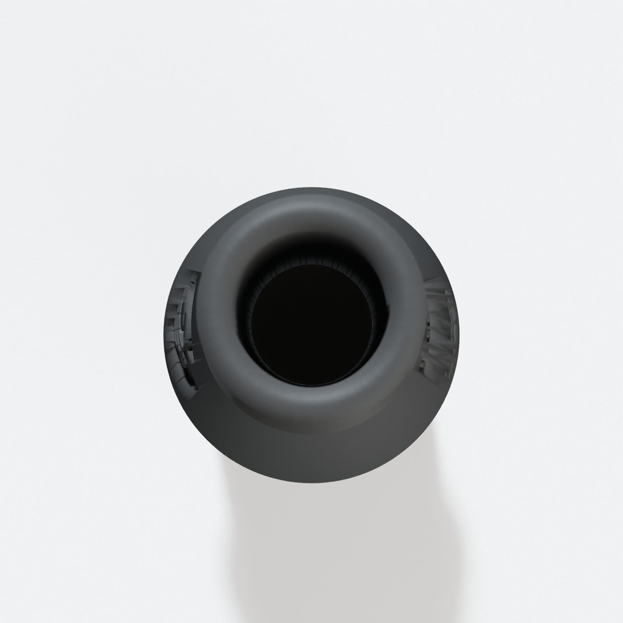 Top view into the 31.75 mm opening of the DBO380 adapter