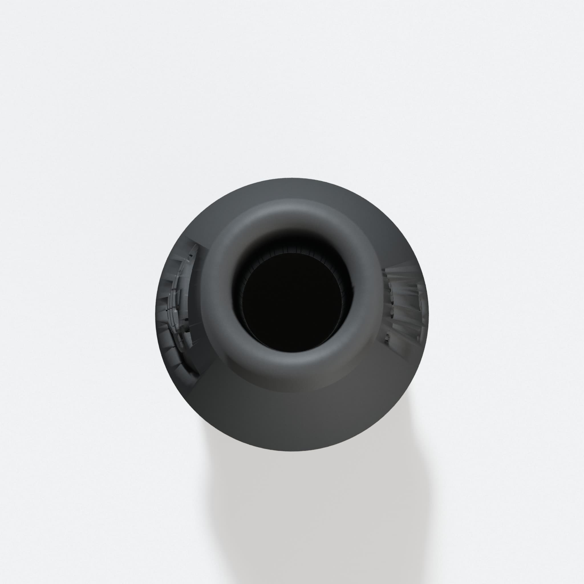 Top view into the 38.1 mm opening of the DBO380 adapter