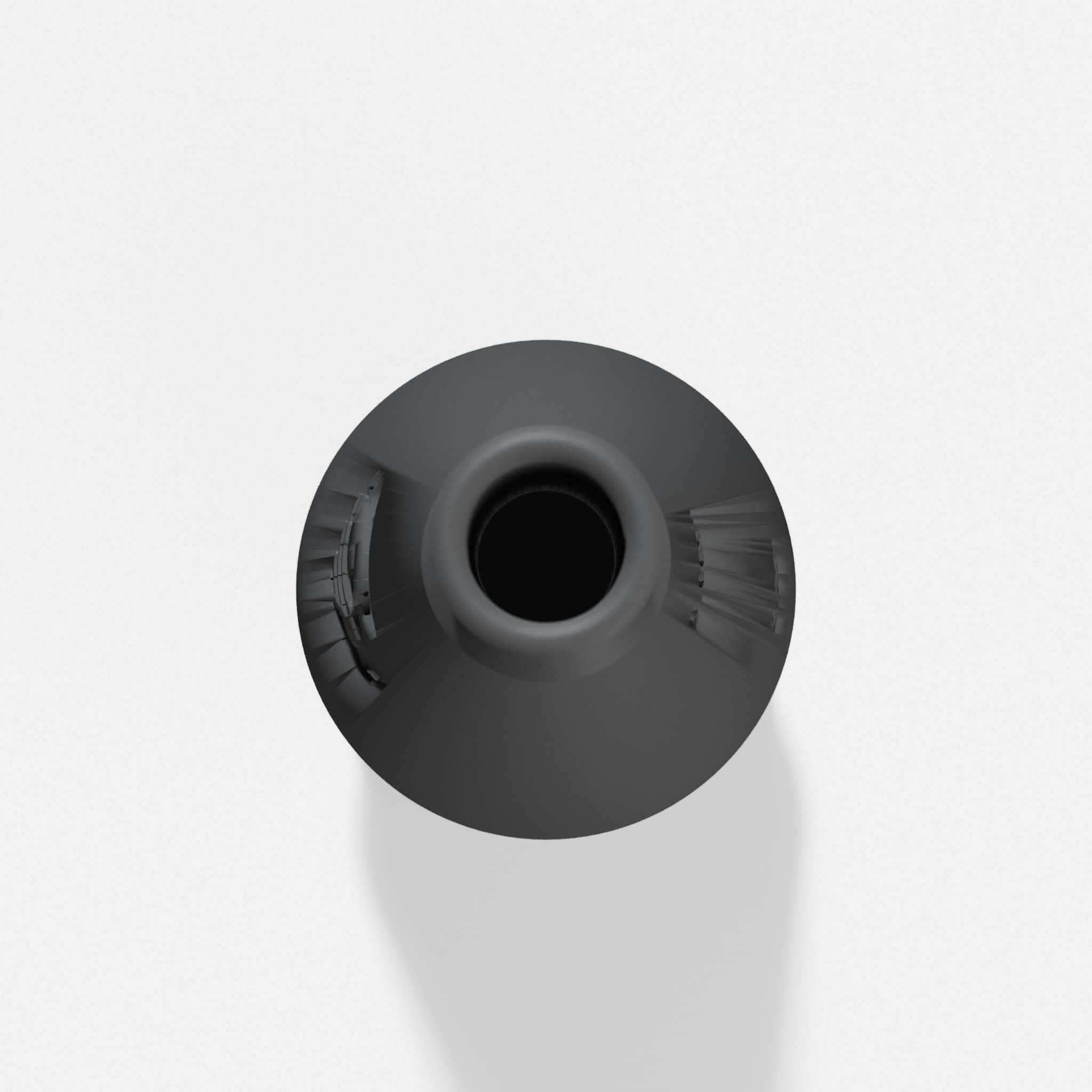 Top view into the 57.15 mm opening of the DBO380 adapter