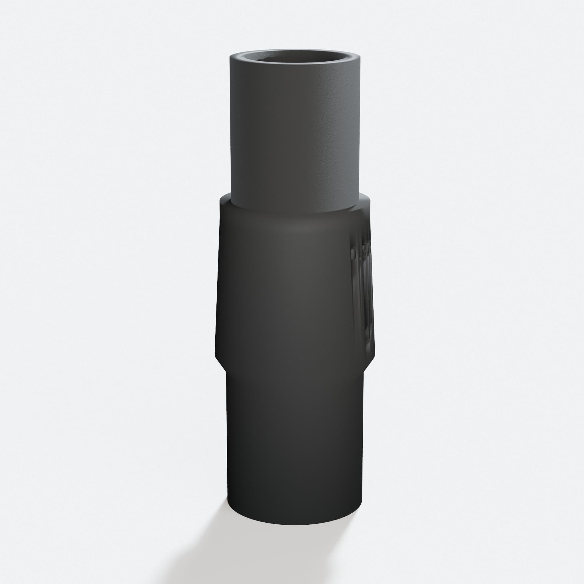 Close view of the middle of the DJV182 to 1" Duct adapter