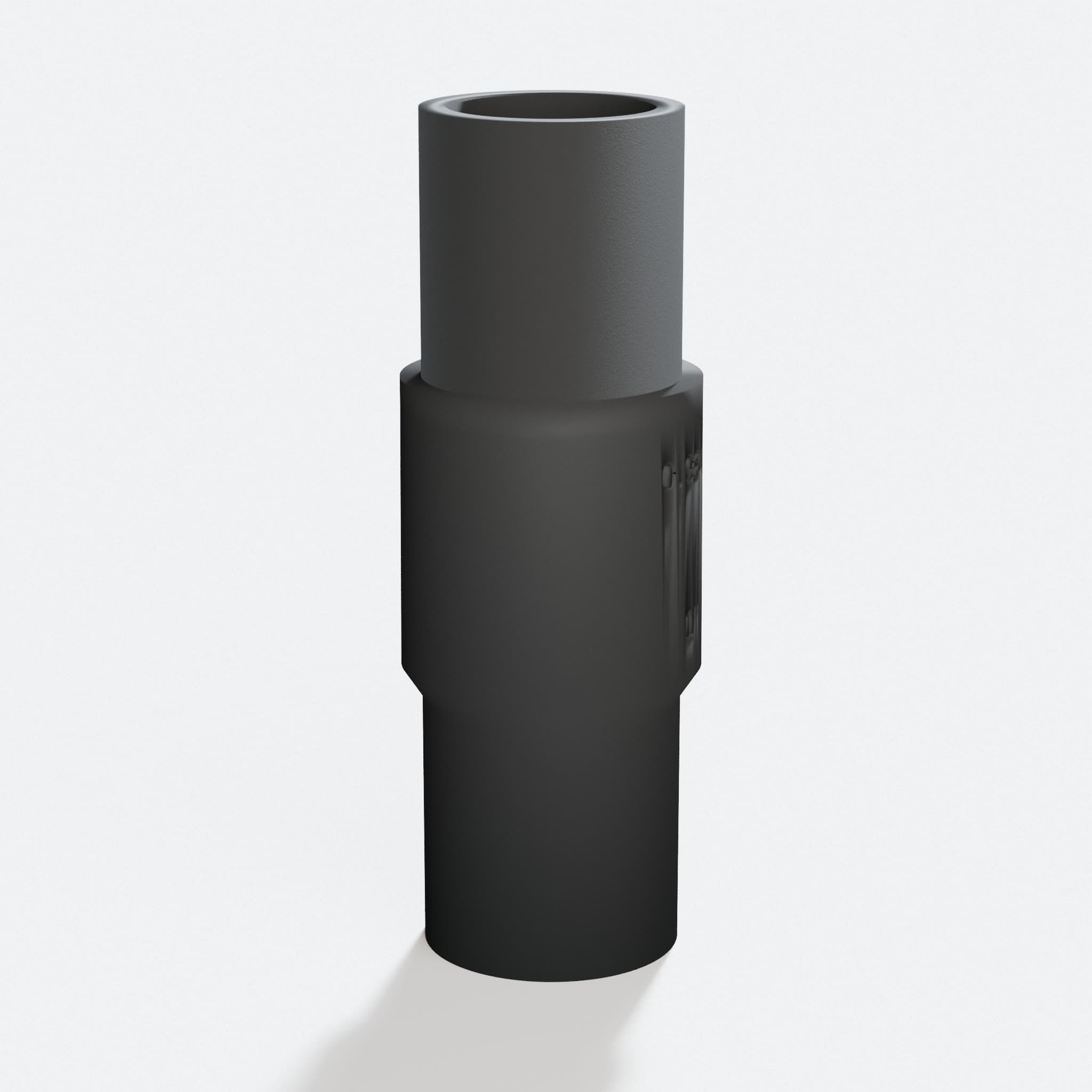 Close view of the middle of the 9404 to 1" Duct adapter