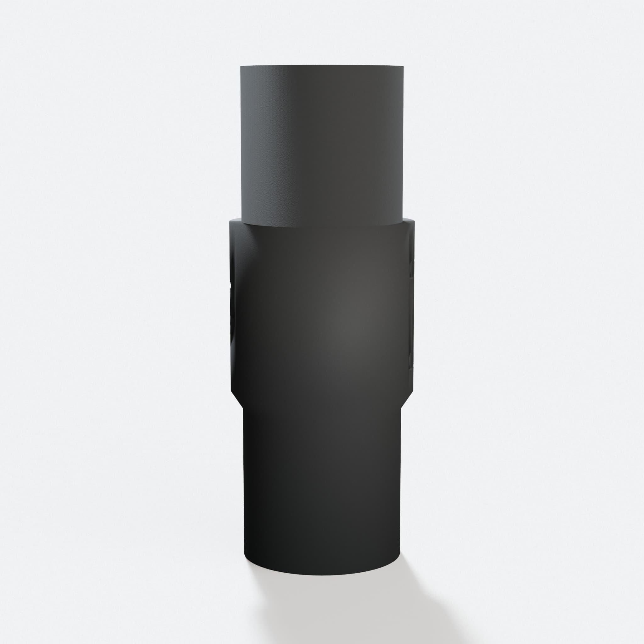 GulpDust PETG dust adapter that fits the Shaper Origin and connects to a 27mm Festool