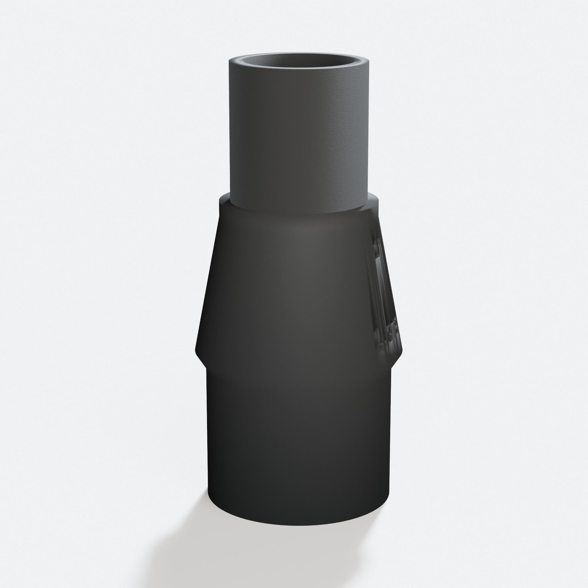Close view of the middle of the DWS779 to 1" Duct adapter