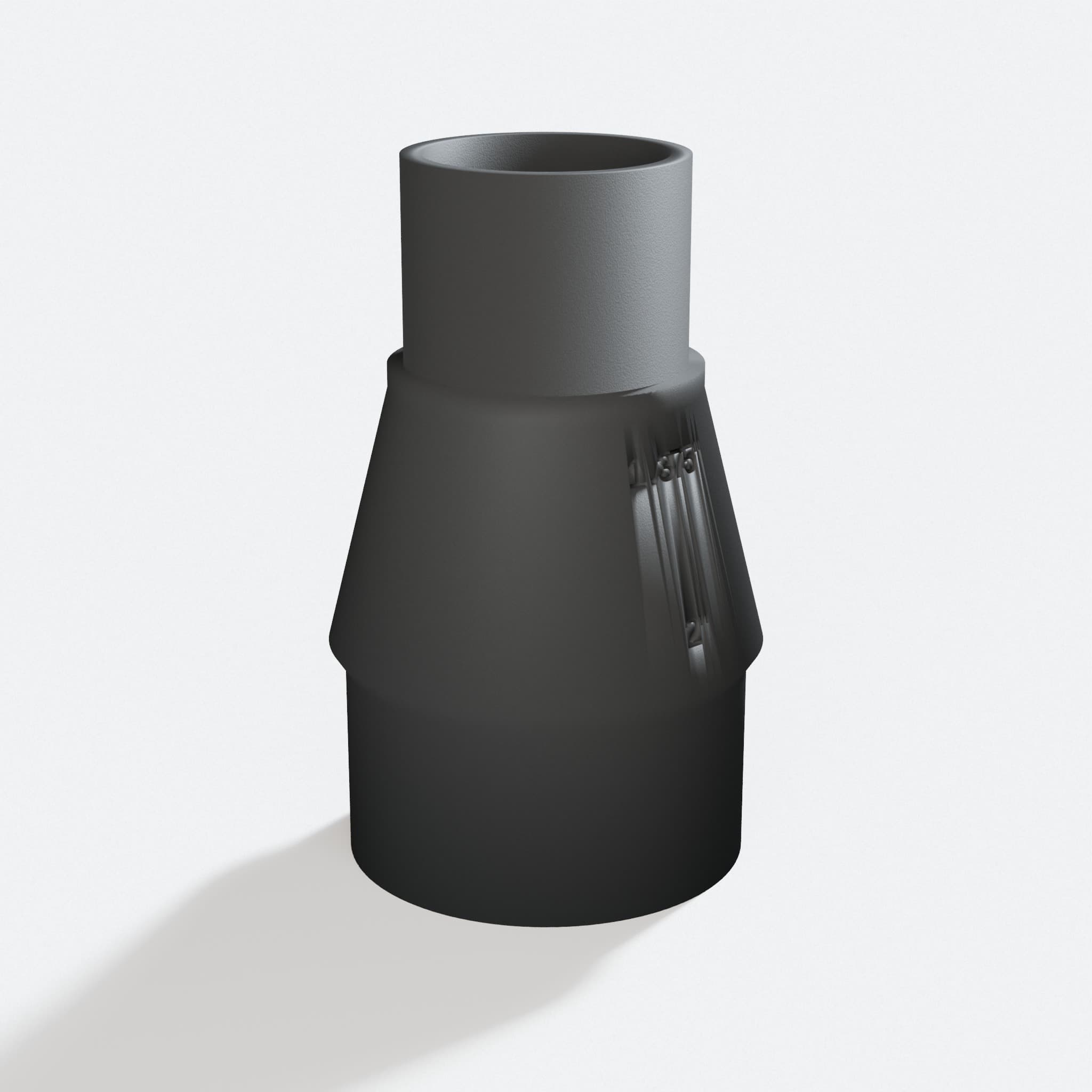Three quarter turn view of the DWS779 to 2" Duct adapter