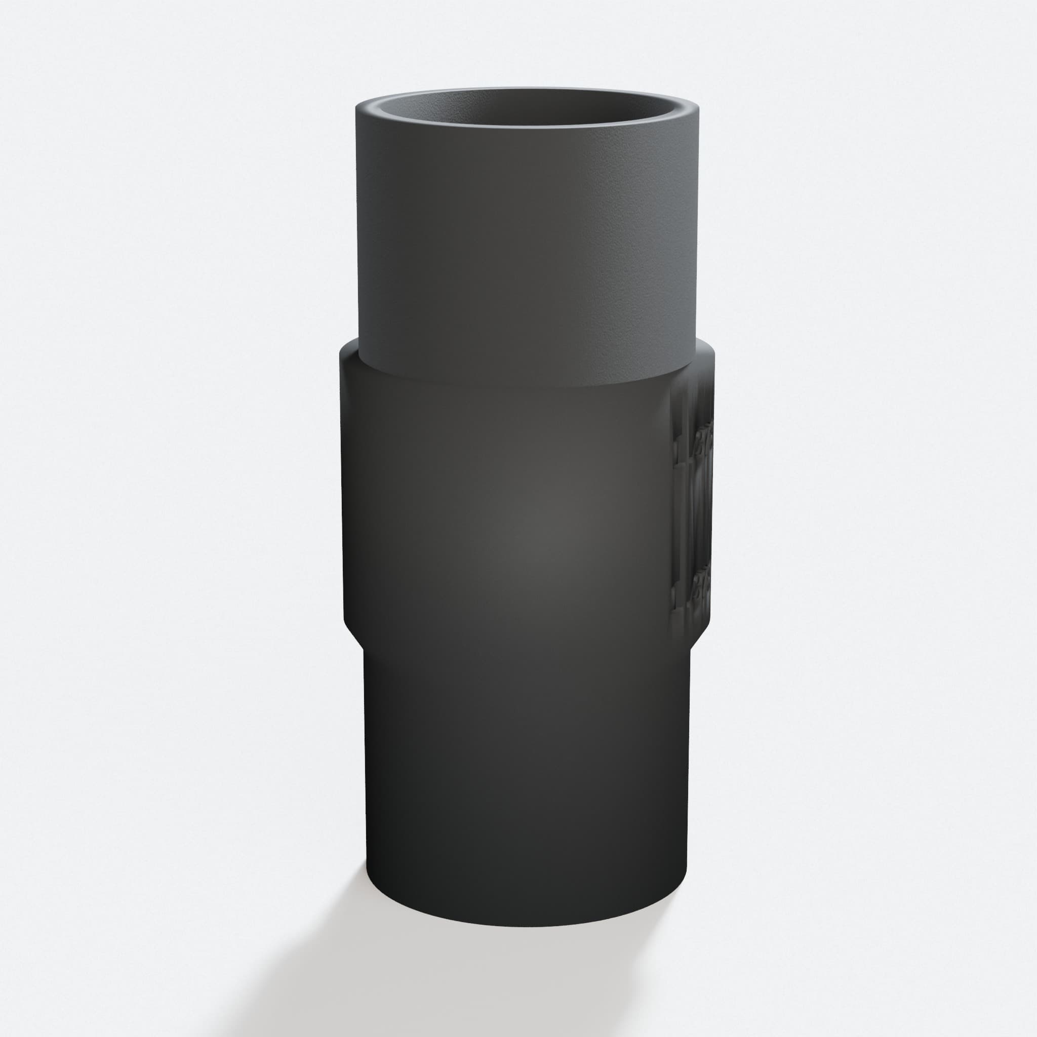 Close view of the middle of the SCT 60-22 to Bosch GAS18V-10L adapter