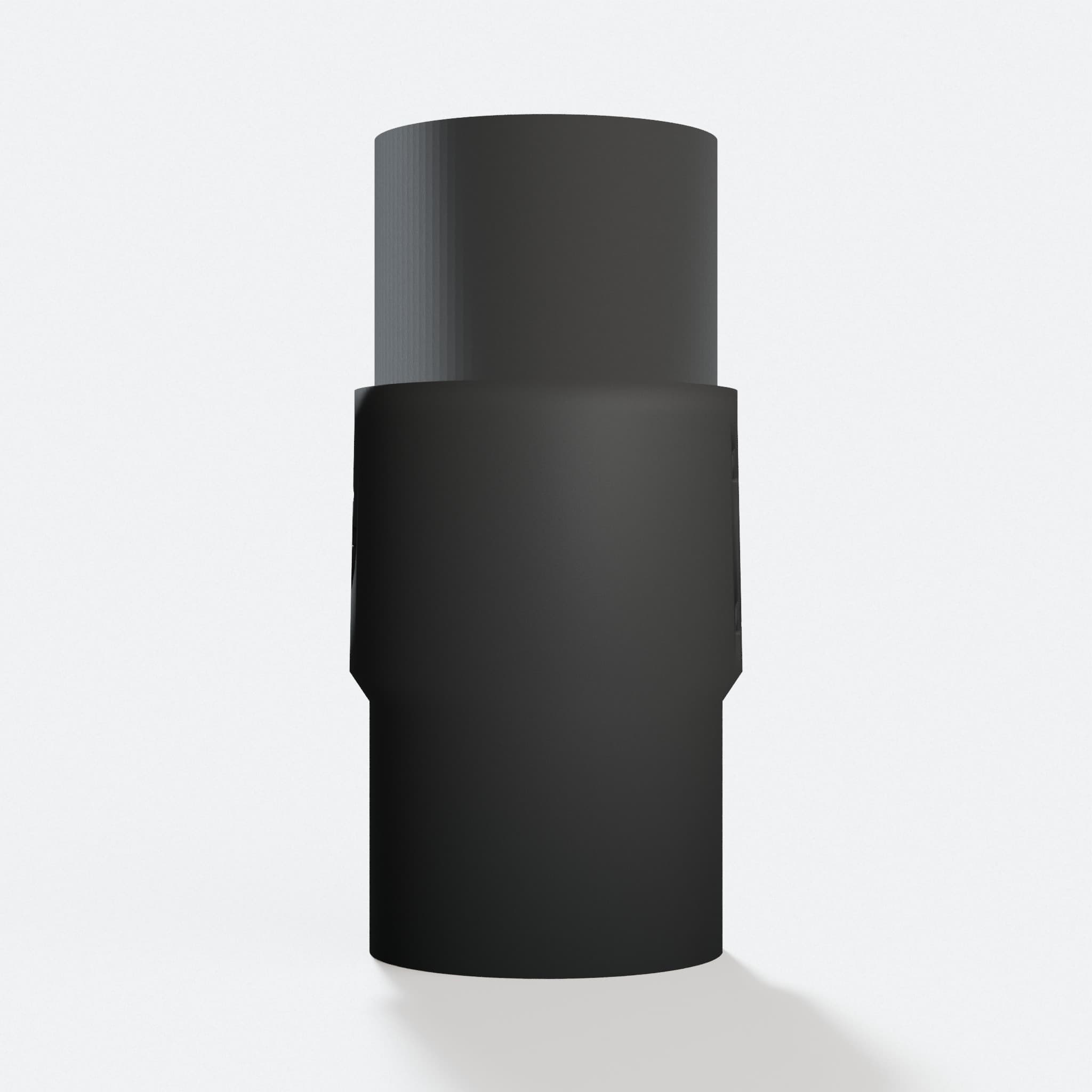 Front view of the XSH06Z to Bosch GAS18V-10L adapter