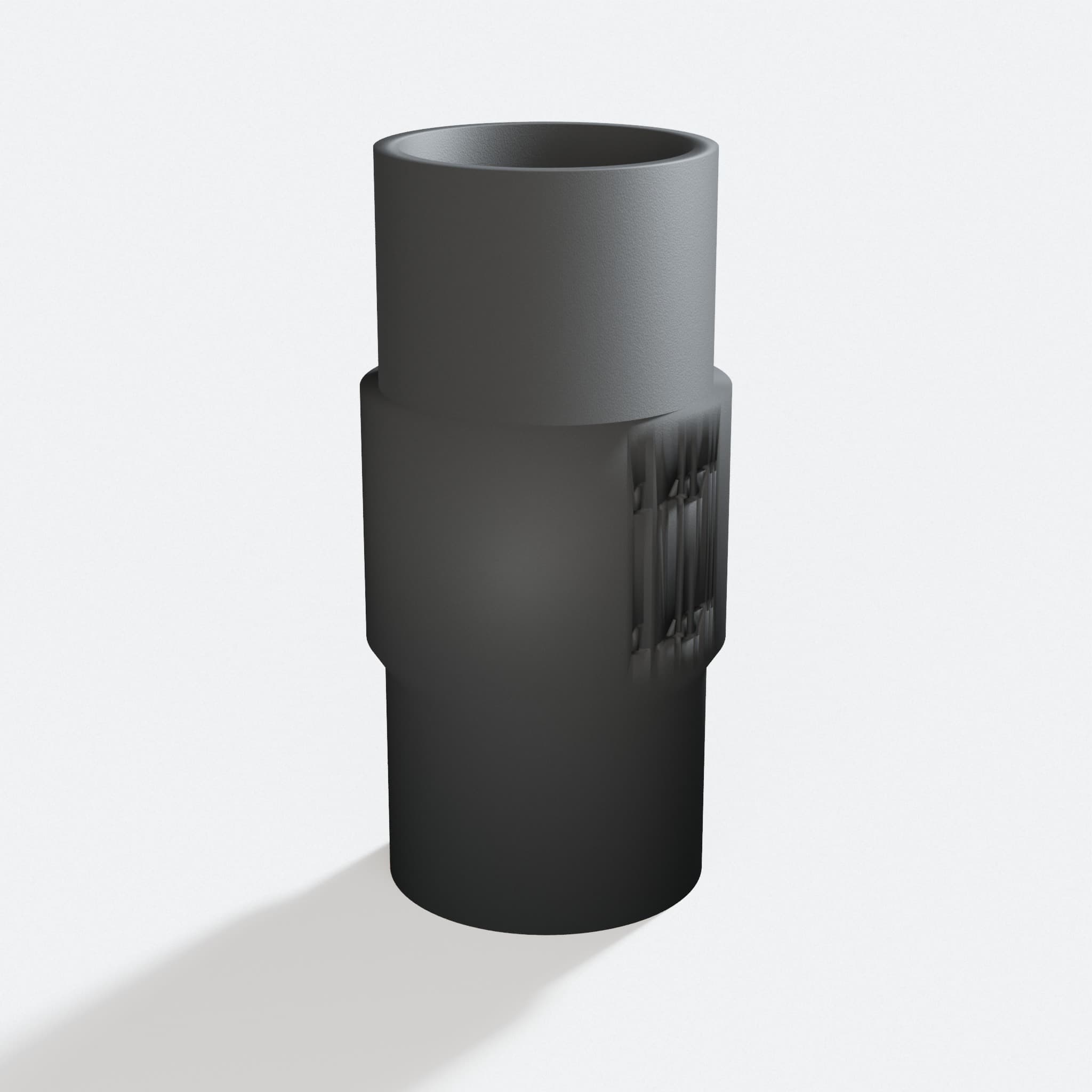 Three quarter turn view of the XSH06Z to 36mm Festool adapter