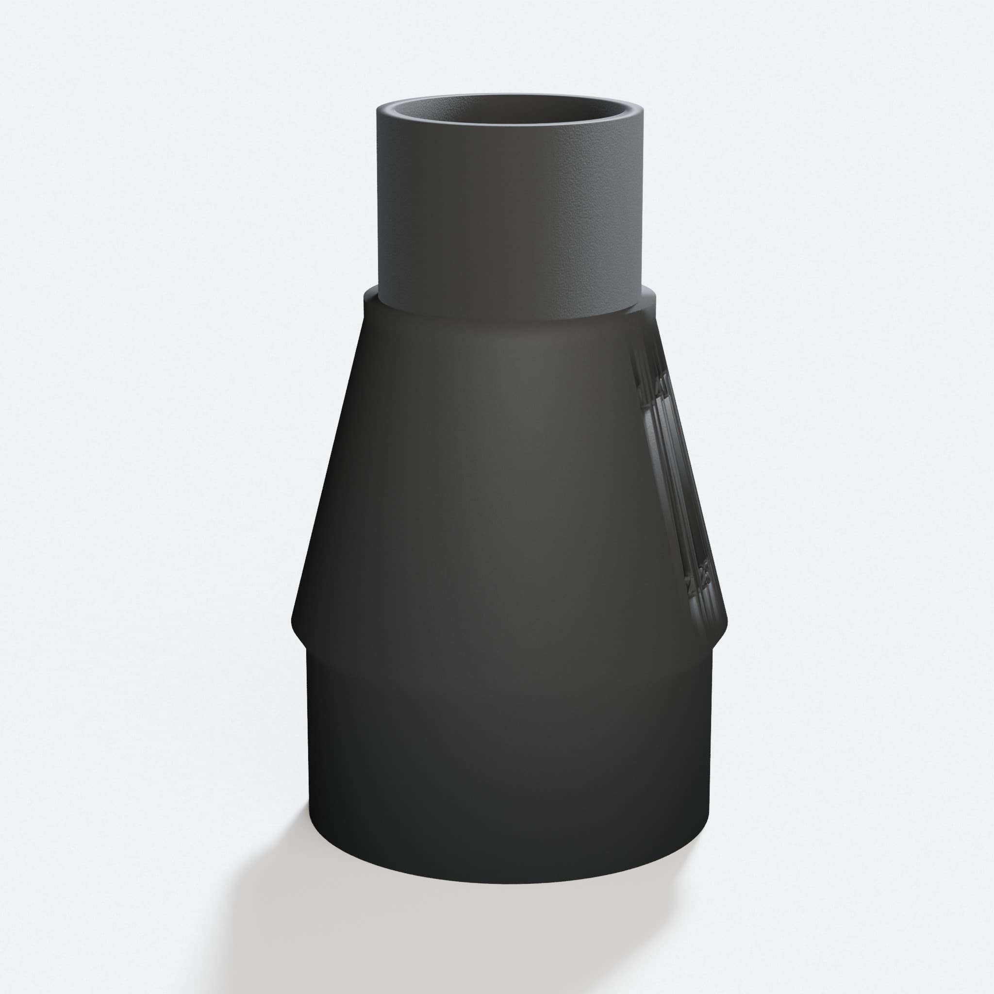 Close view of the middle of the XSH06Z to Bauer 6G Vac adapter