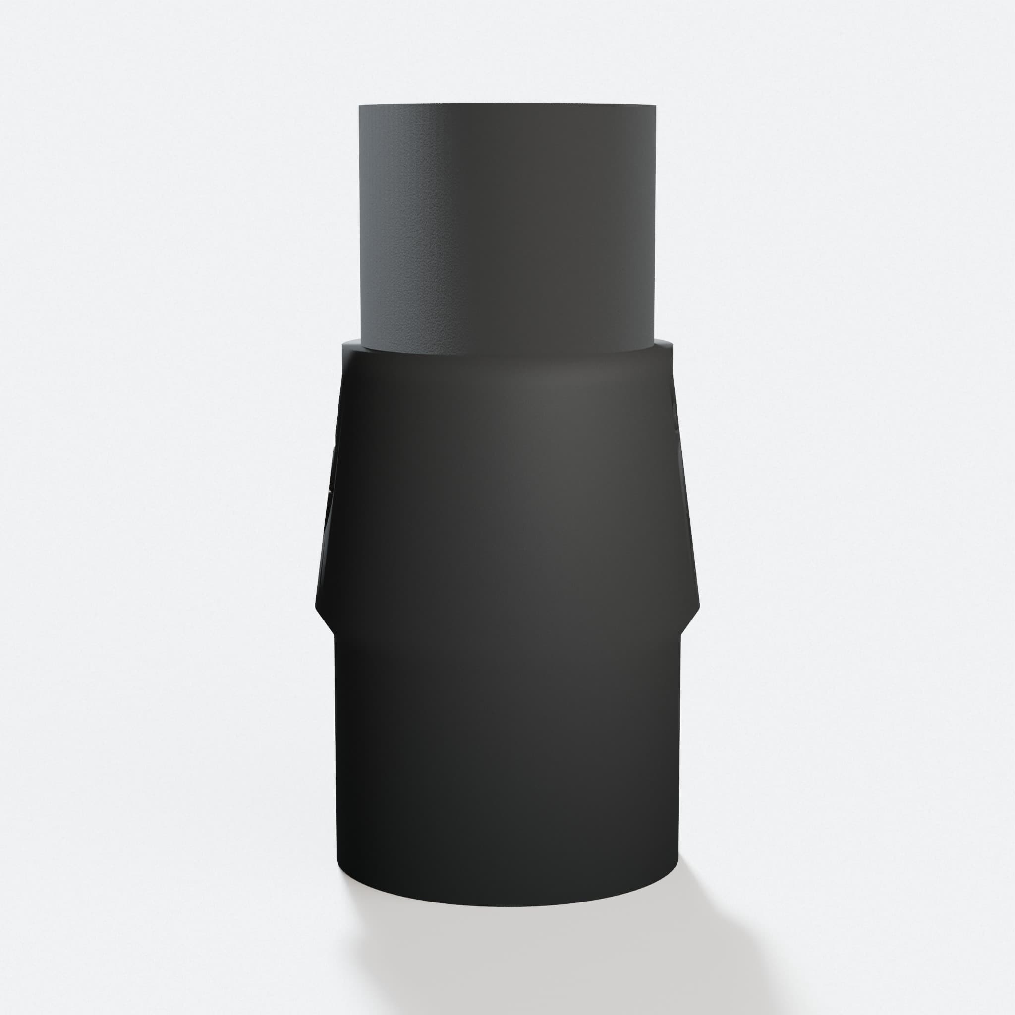 Angled view of the Craftsman CMXEMAX69434501 adapter with a 31.75 mm 1.25" Duct end