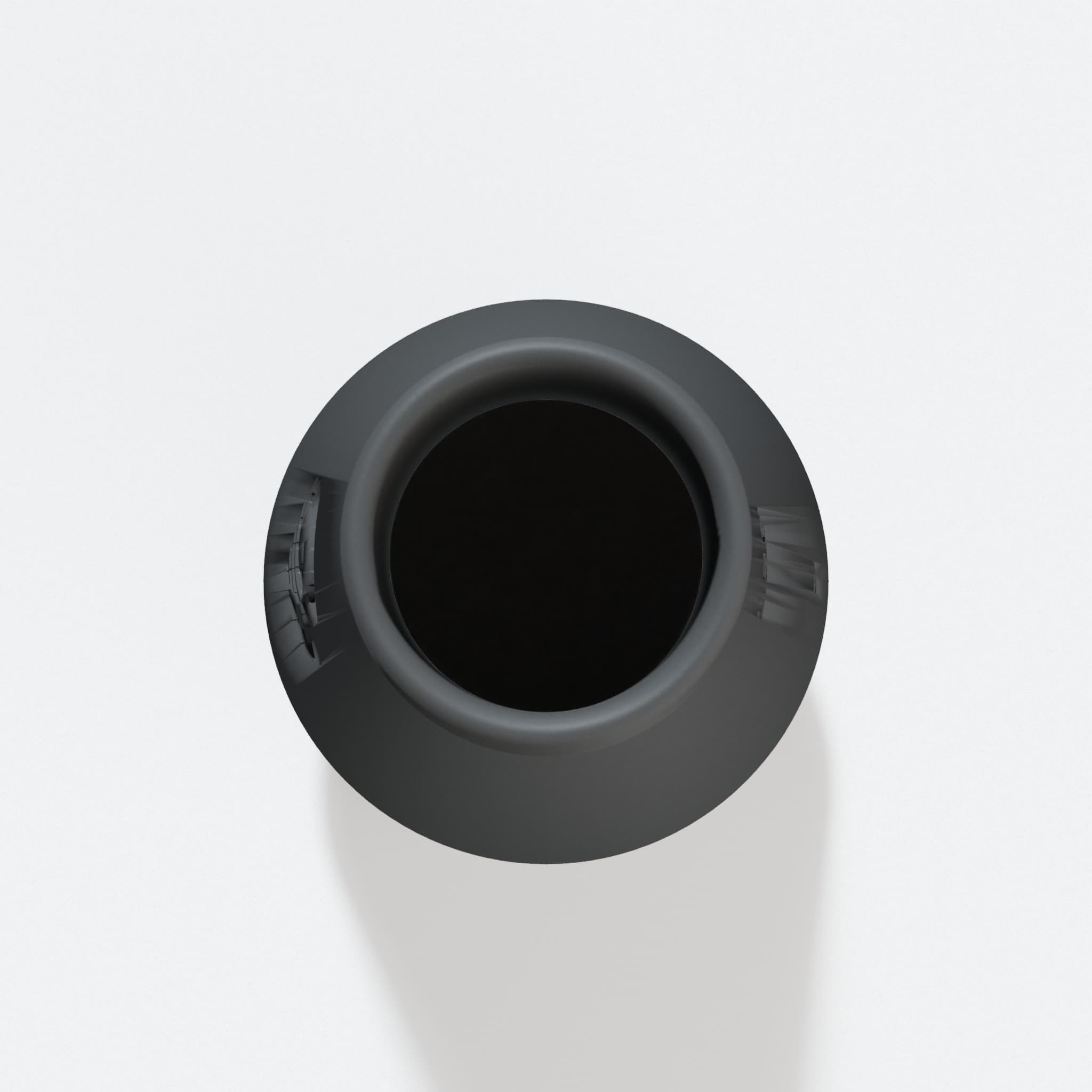 Top view into the 76.2 mm opening of the R8606B adapter