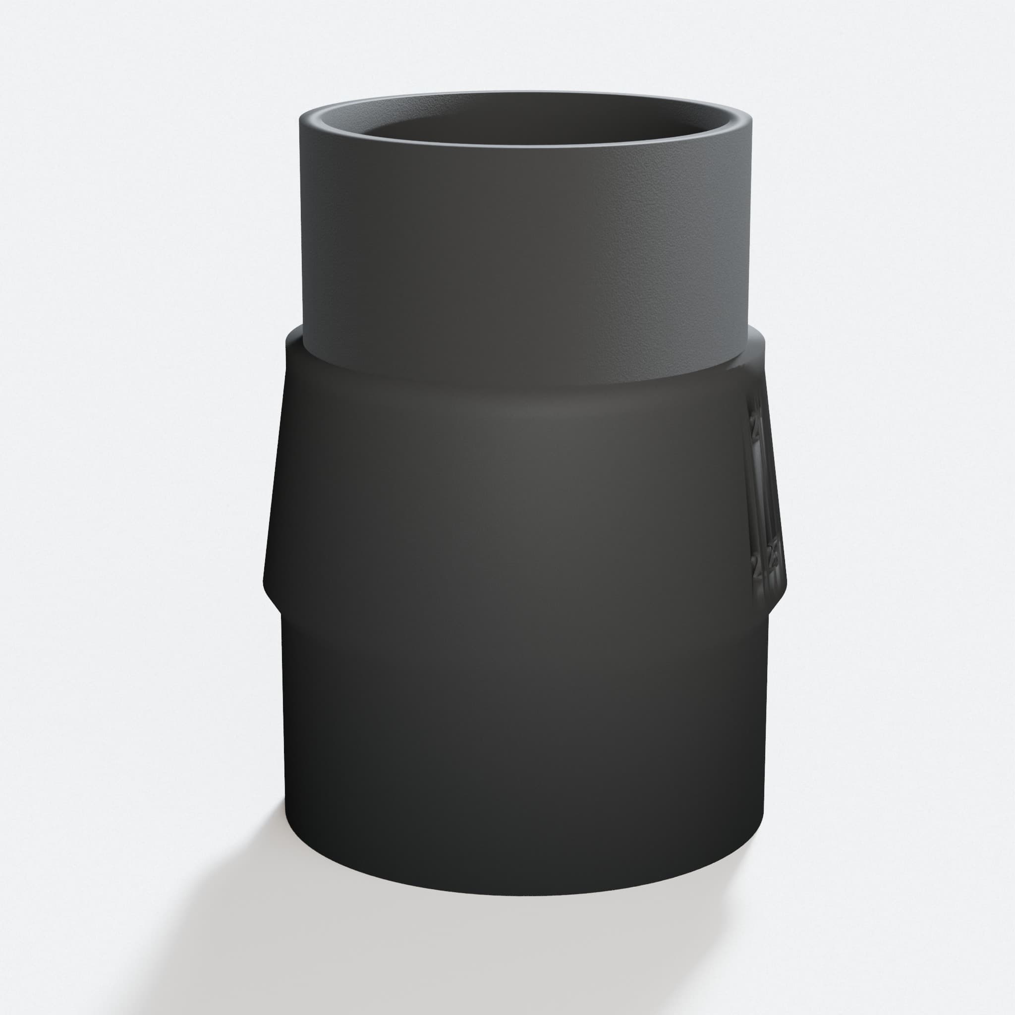 Close view of the middle of the CMXETAX to 2" Duct adapter
