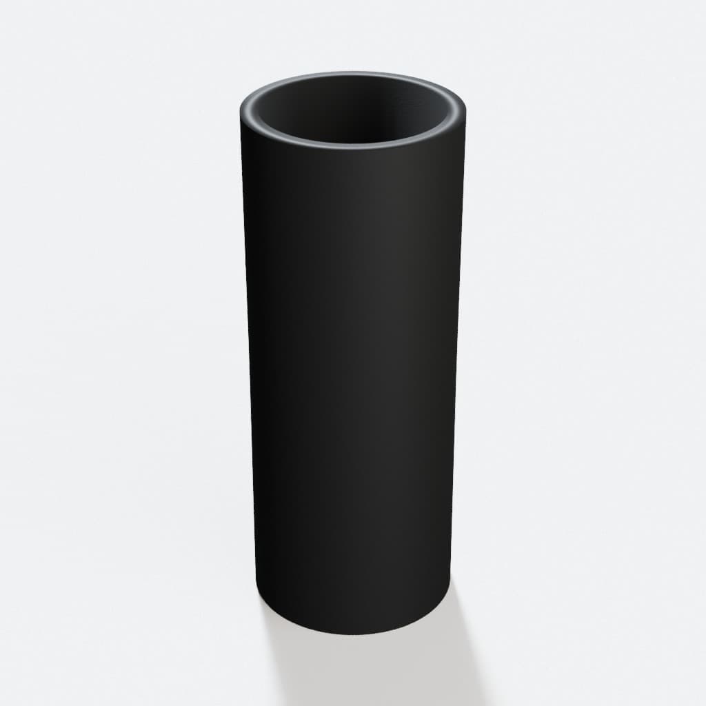 1 inch Coupler - 3D Printed Dust Collection Fitting, product render in Black