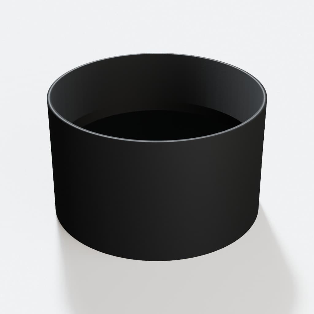 5 inch Coupler - 3D Printed Dust Collection Fitting, product render in Black