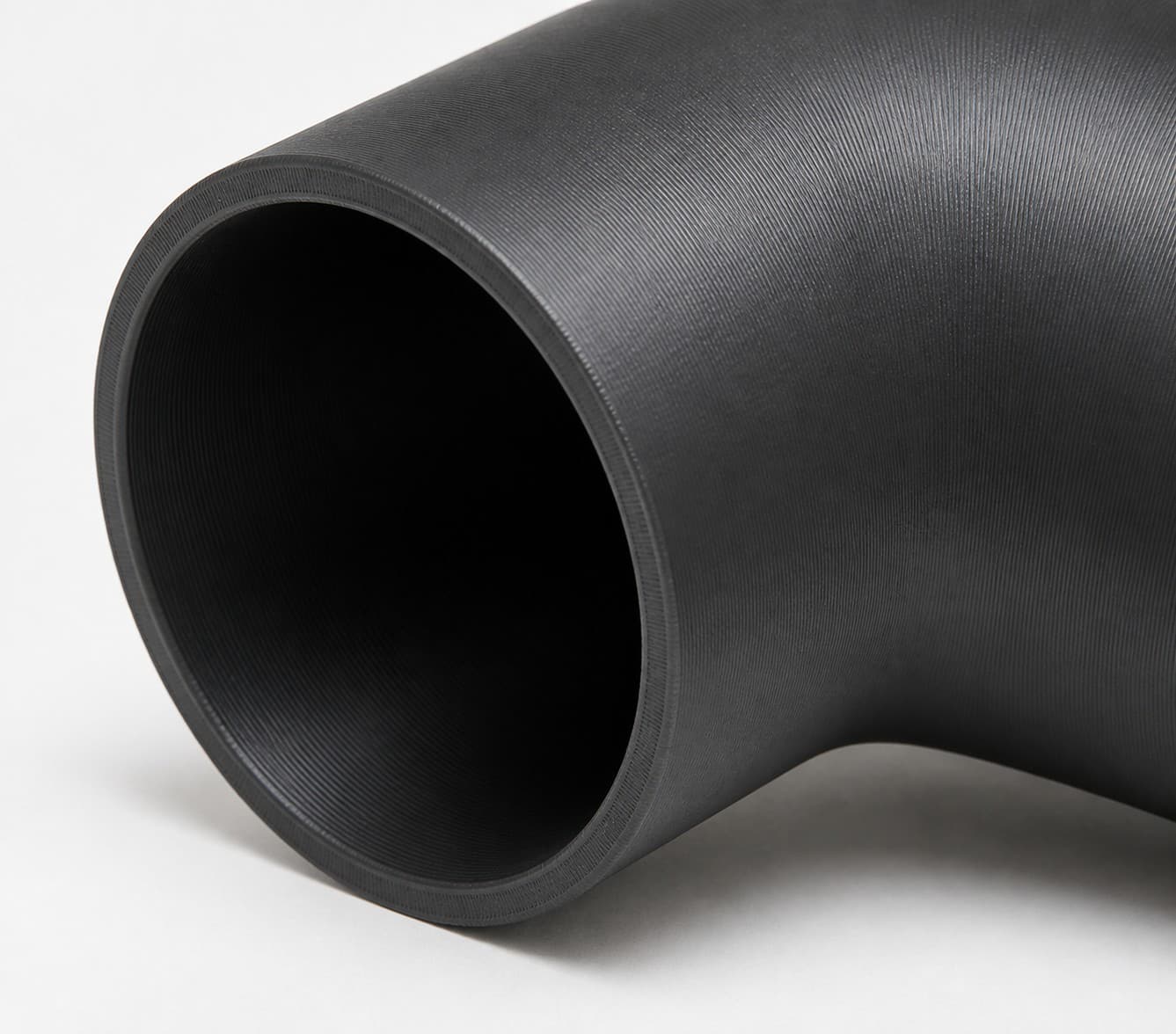 3-1/2 inch 45 Degree Elbow - 3D Printed Dust Collection Fitting, close view of the printed surface