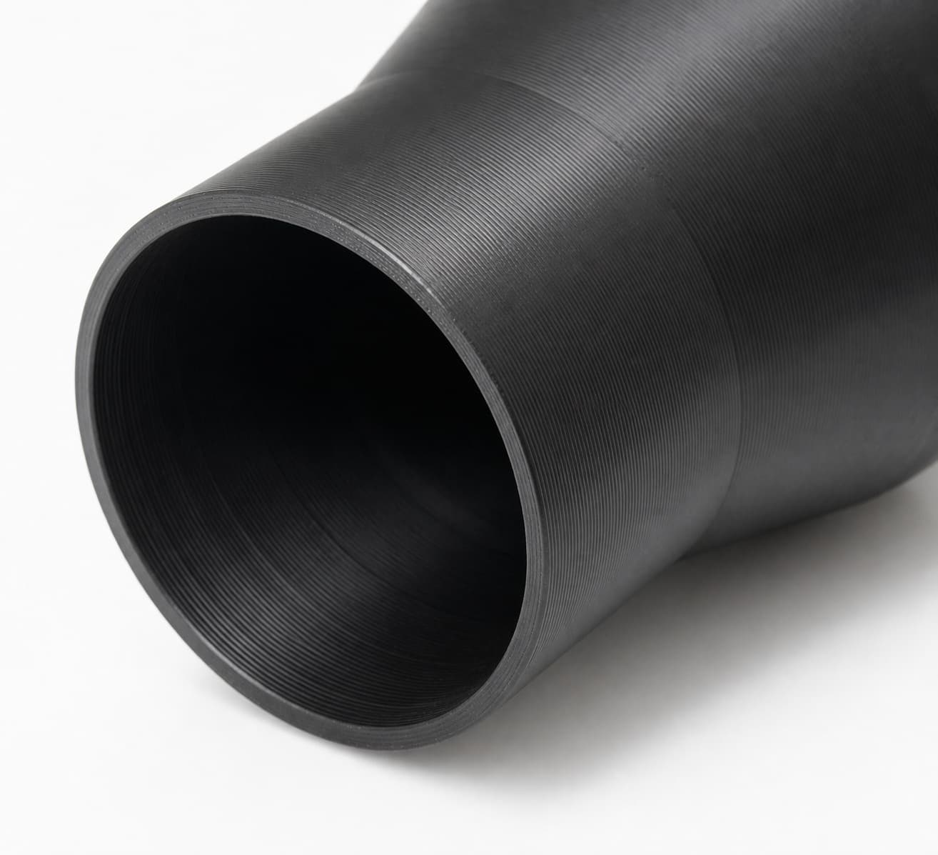 3-1/2 inch to 2-1/2 inch Tapered Transition - 3D Printed Dust Collection, close view of the printed surface