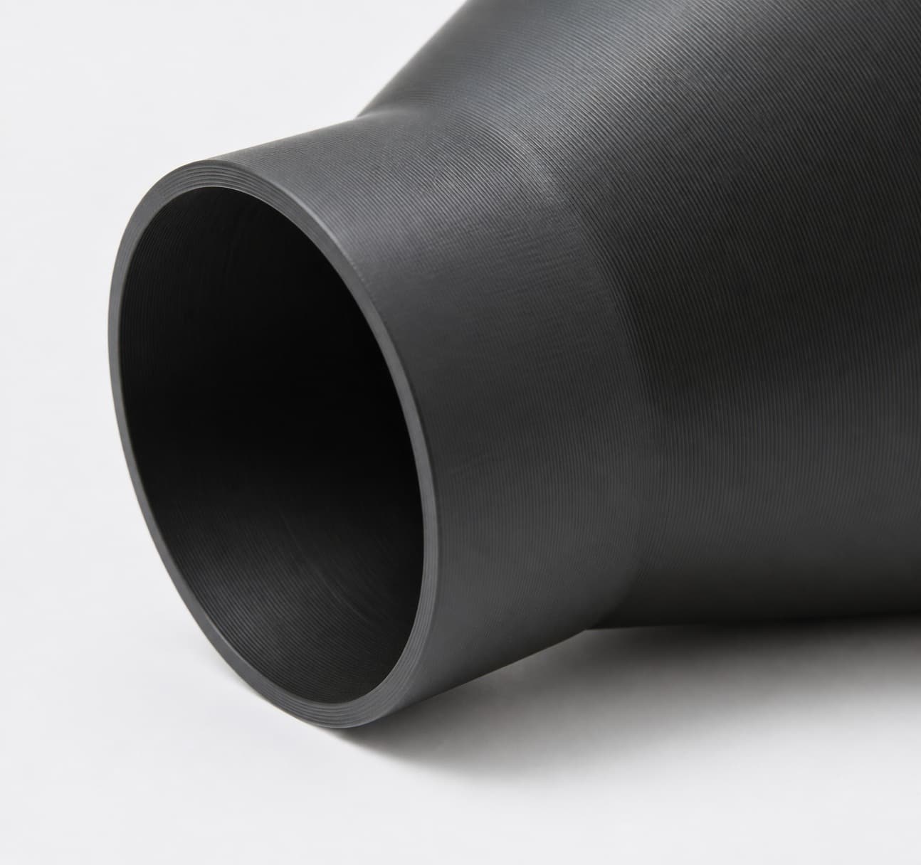 5 inch to 2-1/4 inch Tapered Transition - 3D Printed Dust Collection, close view of the printed surface