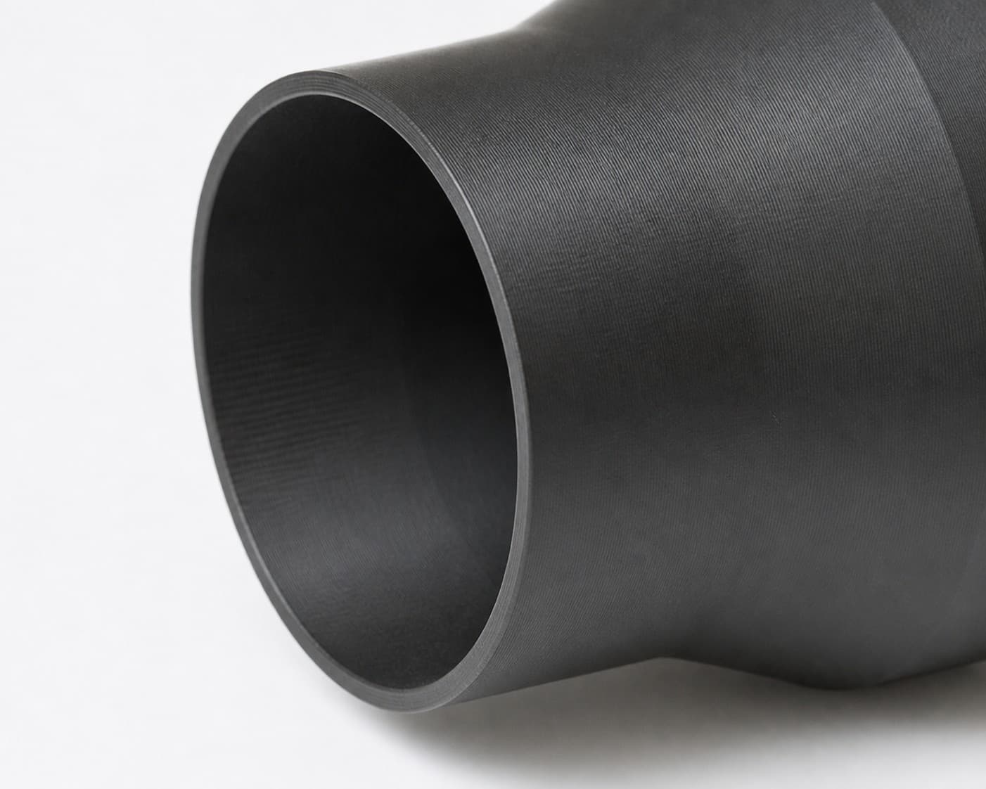 5 inch to 3-1/2 inch Tapered Transition - 3D Printed Dust Collection, close view of the printed surface