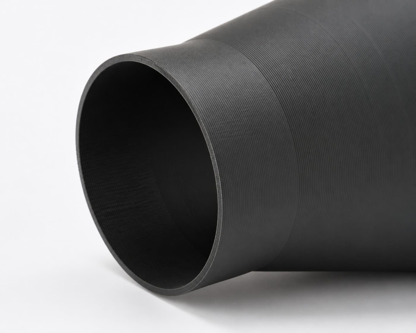 7 inch to 2-1/2 inch Tapered Transition - 3D Printed Dust Collection, close view of the printed surface
