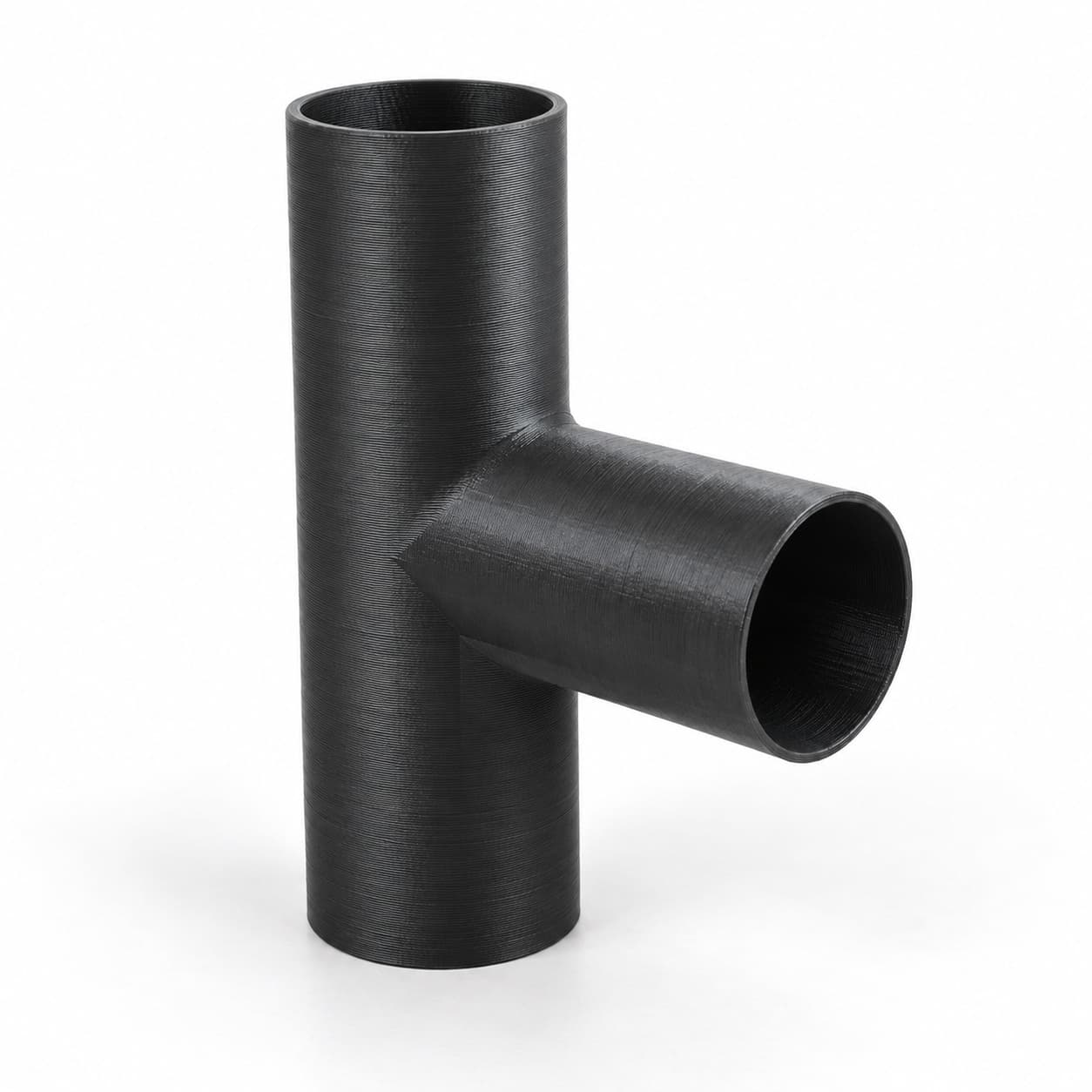 1-1/2 inch to 1-1/4 inch Tee Fitting - 3D Printed Dust Collection Fitting, product photo