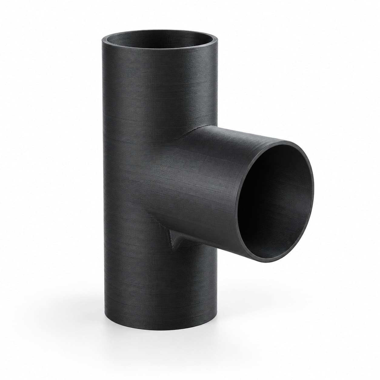 2-1/2 inch Tee Fitting - 3D Printed Dust Collection Fitting, product photo