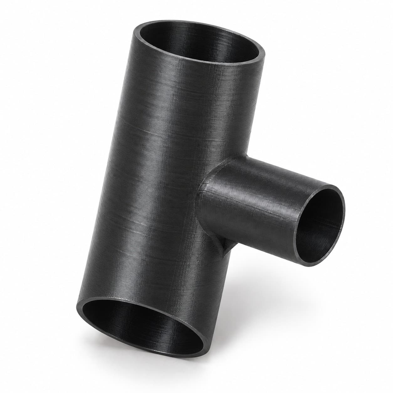2-1/2 inch to 1-1/4 inch Tee Fitting - 3D Printed Dust Collection Fitting, product photo