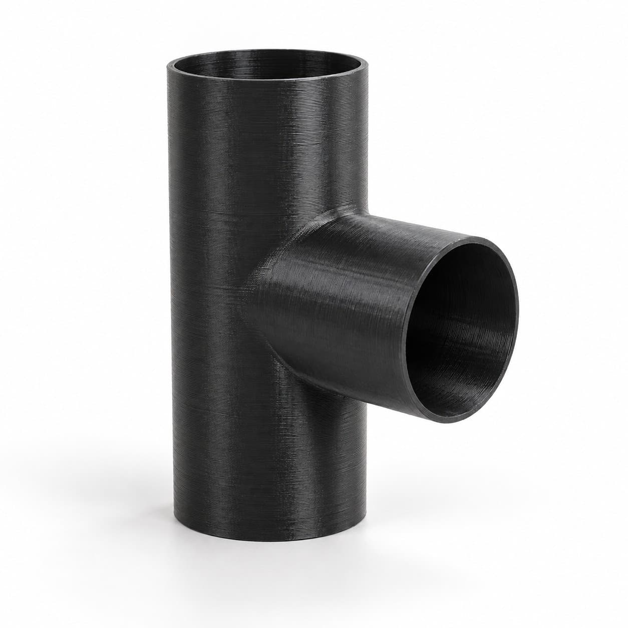 2-1/2 inch to 2-1/4 inch Tee Fitting - 3D Printed Dust Collection Fitting, product photo