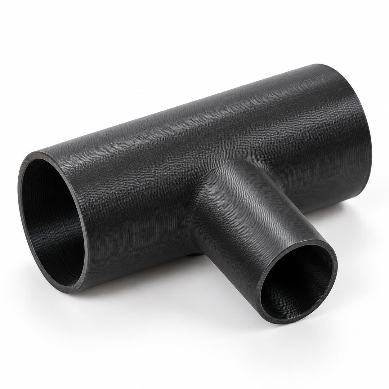 2 inch to 1-1/4 inch Tee Fitting - 3D Printed Dust Collection Fitting, product photo