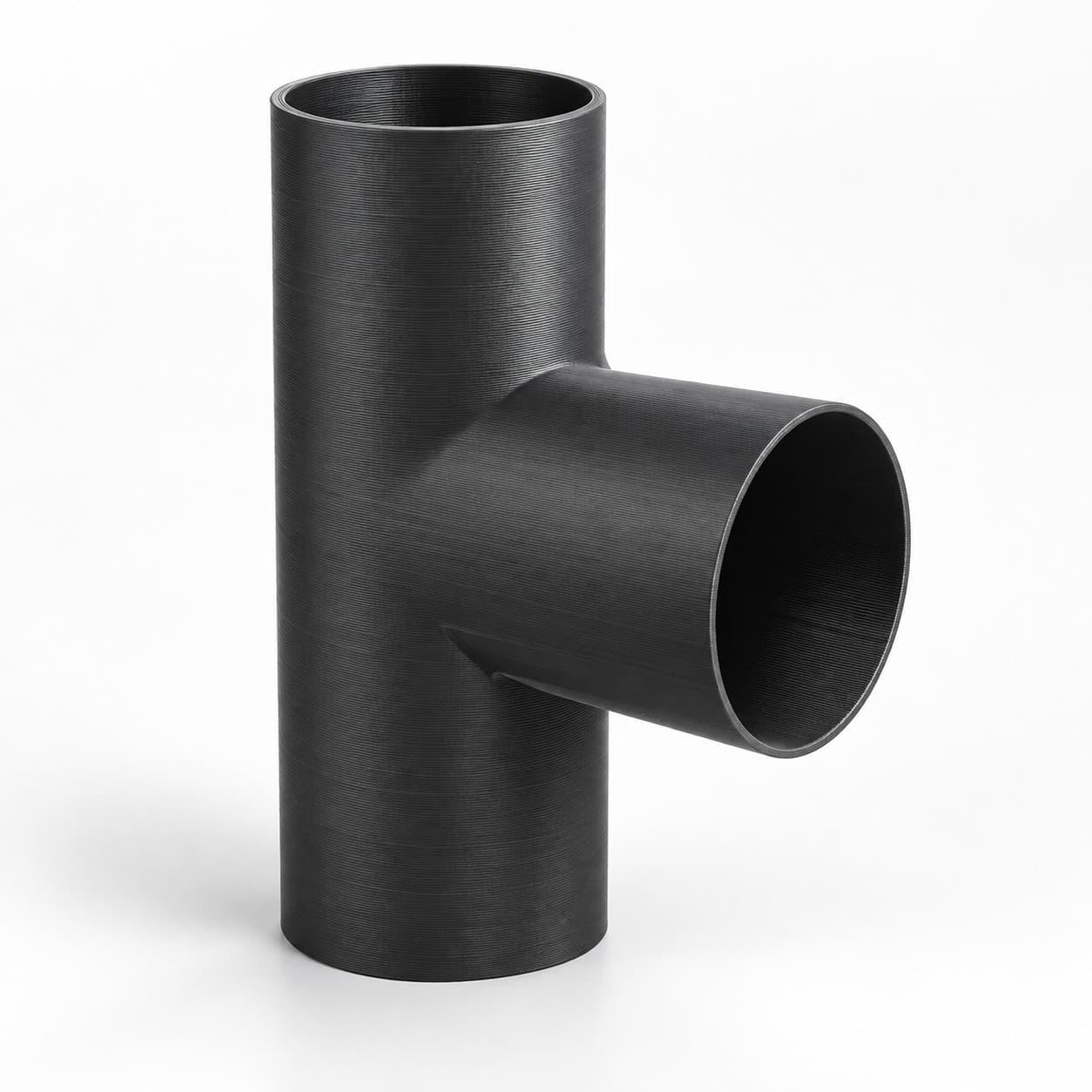 2-1/4 inch Tee Fitting - 3D Printed Dust Collection Fitting, product photo