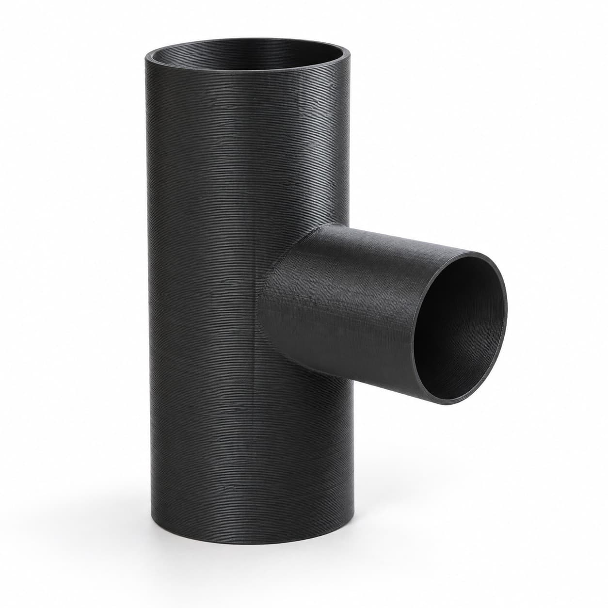 2-1/4 inch to 1-1/2 inch Tee Fitting - 3D Printed Dust Collection Fitting, product photo