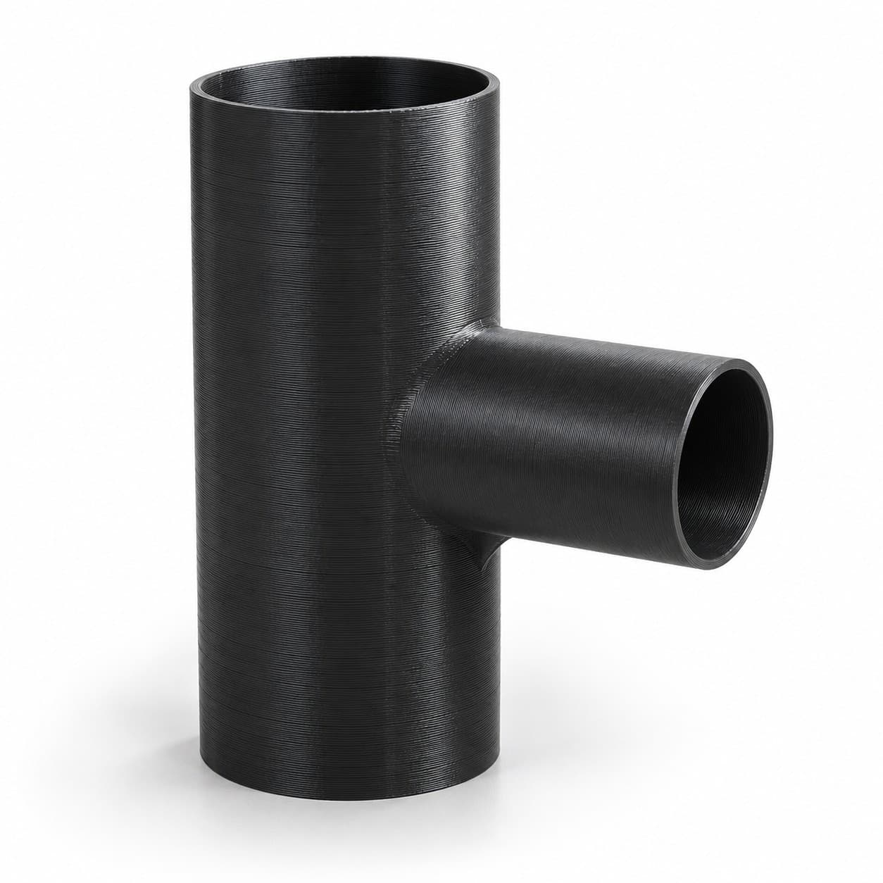 2-1/4 inch to 1-1/4 inch Tee Fitting - 3D Printed Dust Collection Fitting, product photo