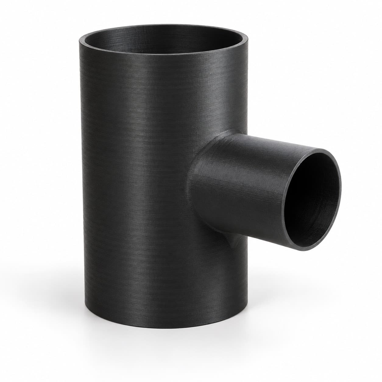 3-1/2 inch to 1-7/8 inch Tee Fitting - 3D Printed Dust Collection Fitting, product photo