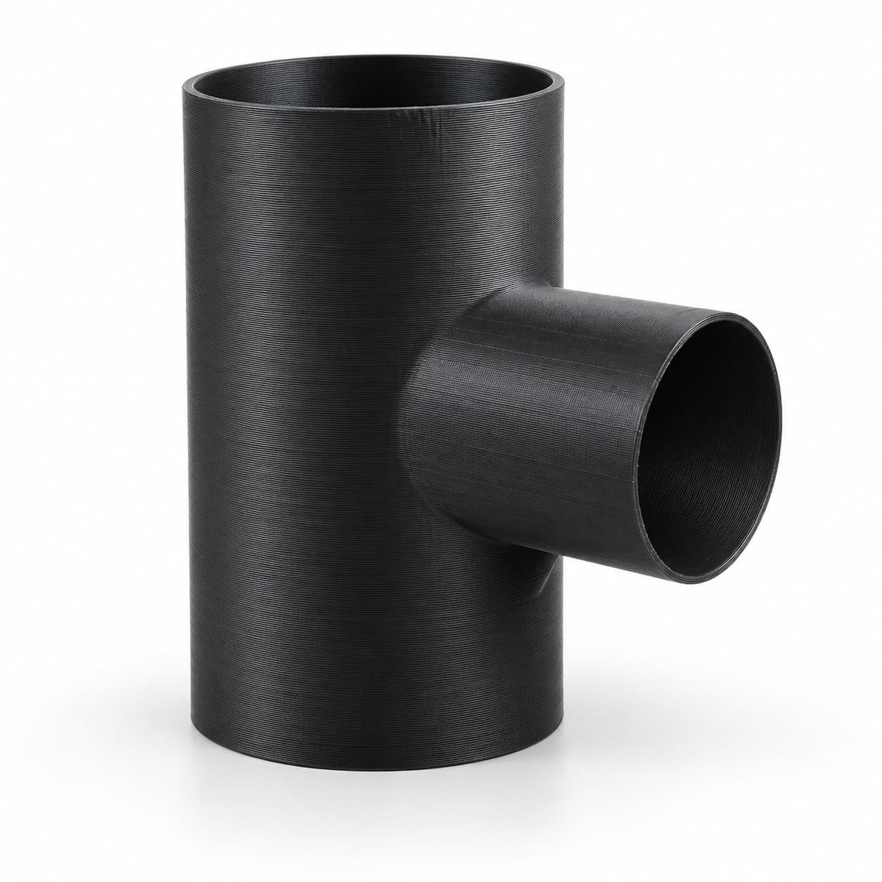 3-1/2 inch to 2-1/4 inch Tee Fitting - 3D Printed Dust Collection Fitting, product photo