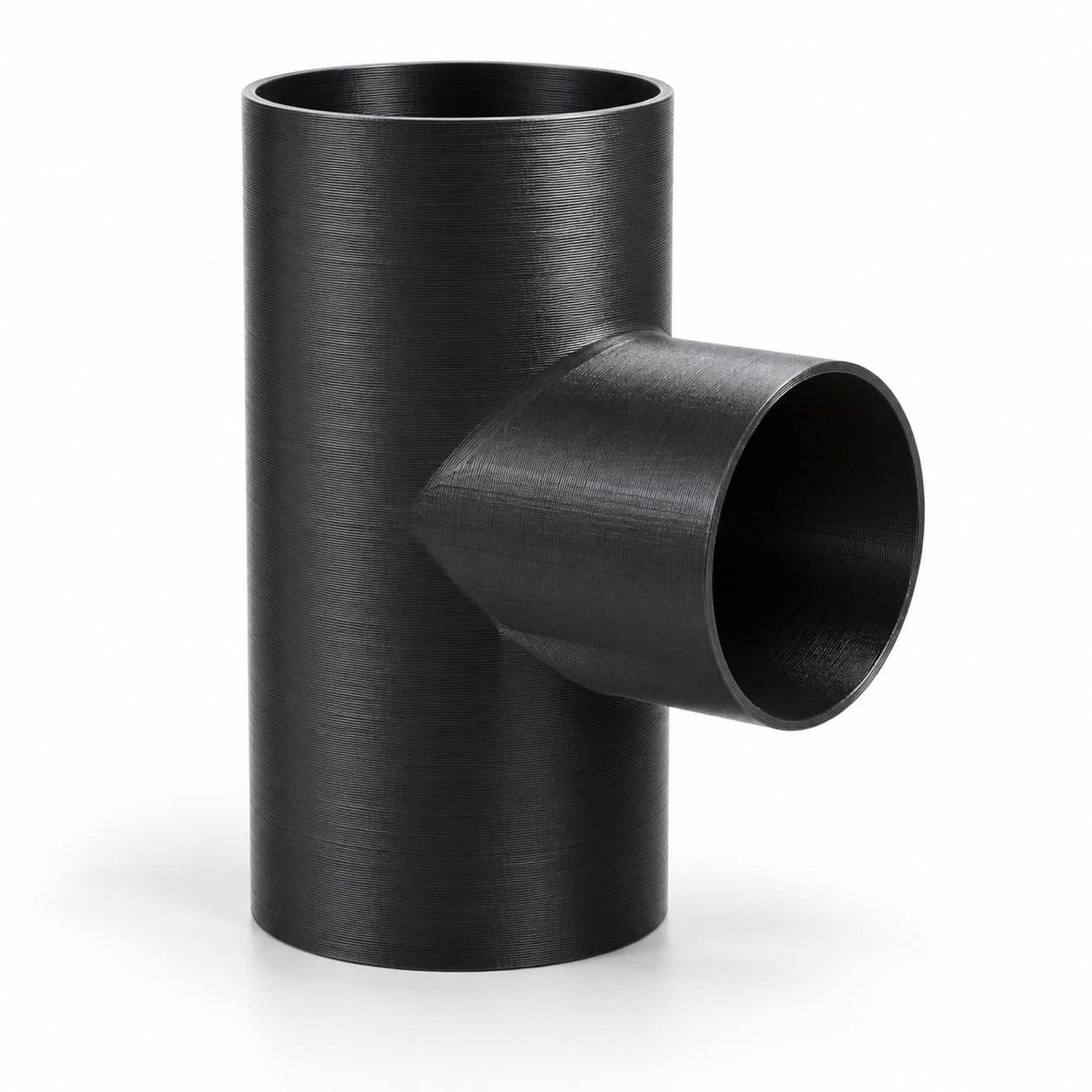 3-1/2 inch to 3 inch Tee Fitting - 3D Printed Dust Collection Fitting, product photo
