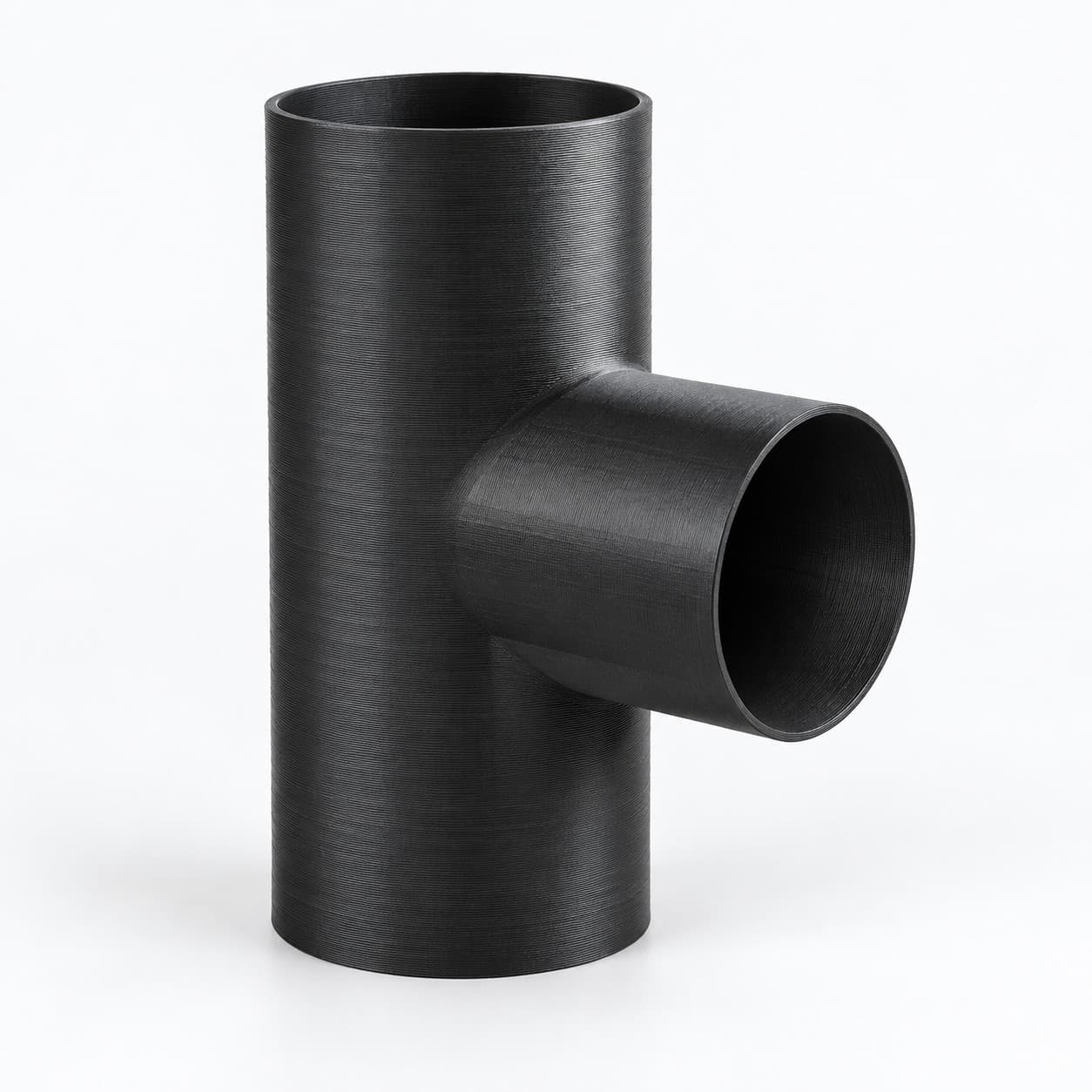 3 inch to 2-1/2 inch Tee Fitting - 3D Printed Dust Collection Fitting, product photo