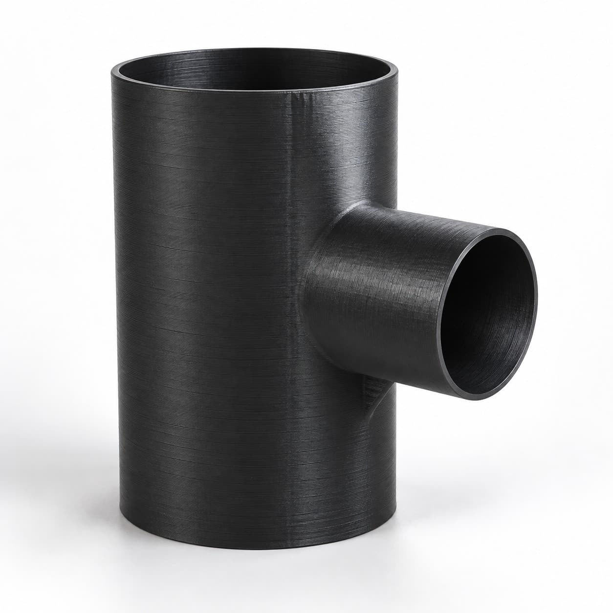 4 inch to 2 inch Tee Fitting - 3D Printed Dust Collection Fitting, product photo