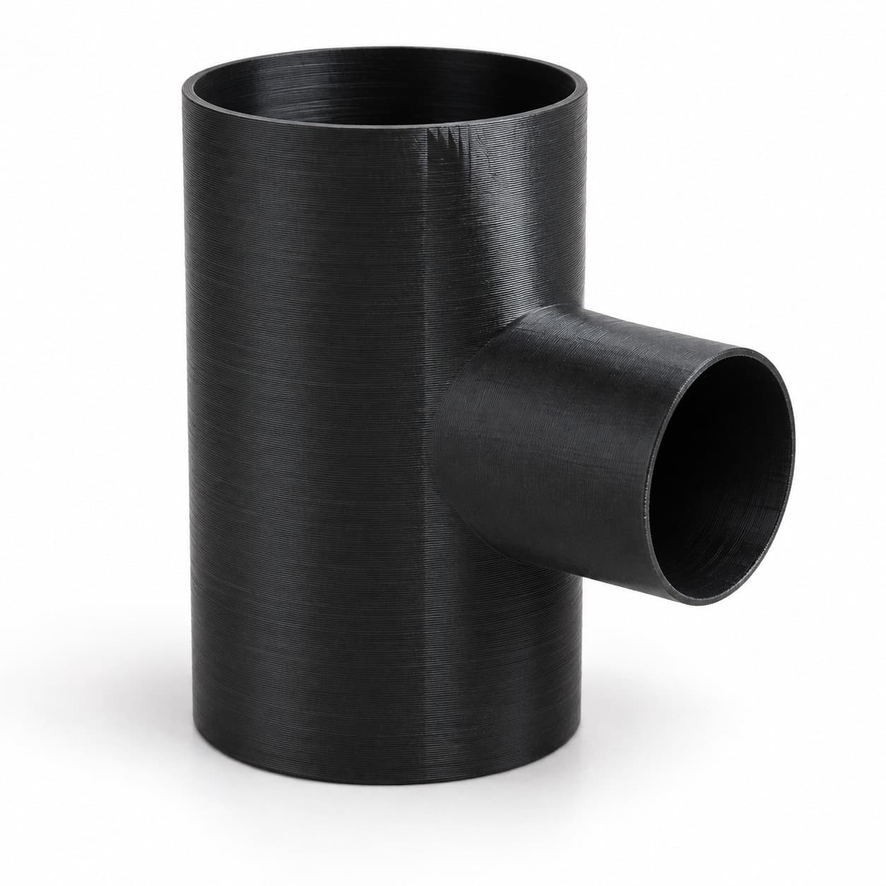 4 inch to 2-1/4 inch Tee Fitting - 3D Printed Dust Collection Fitting, product photo