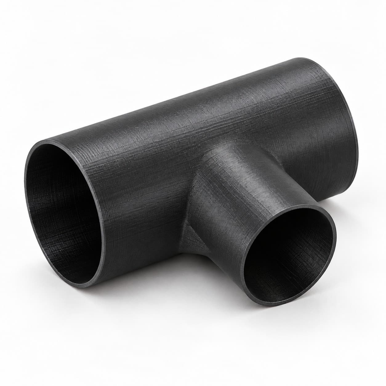4 inch to 3-1/2 inch Tee Fitting - 3D Printed Dust Collection Fitting, product photo