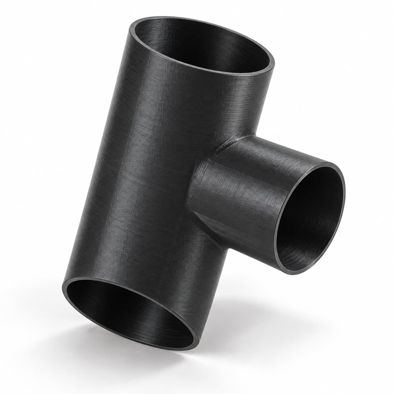 4 inch to 3 inch Tee Fitting - 3D Printed Dust Collection Fitting, product photo