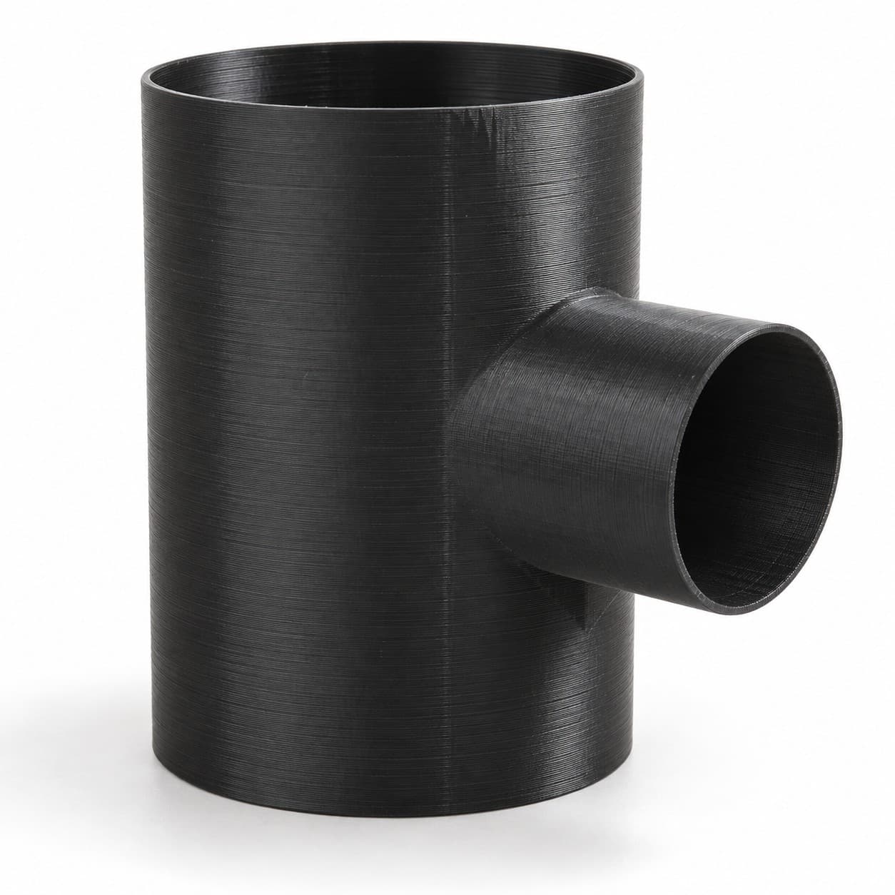 5 inch to 2-1/2 inch Tee Fitting - 3D Printed Dust Collection Fitting, product photo
